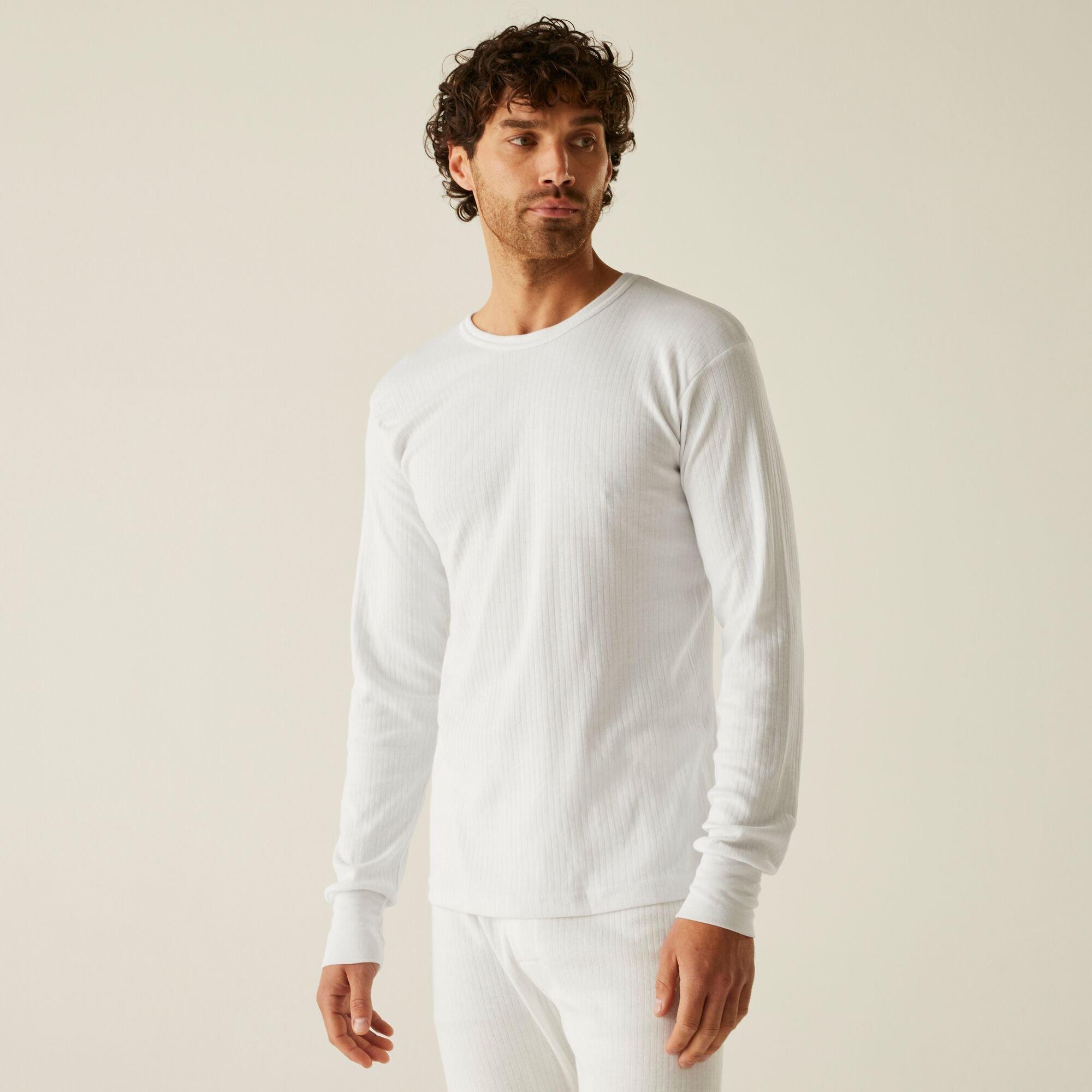 Regatta Men's Long Sleeve Thermal Vest - White - 3XL