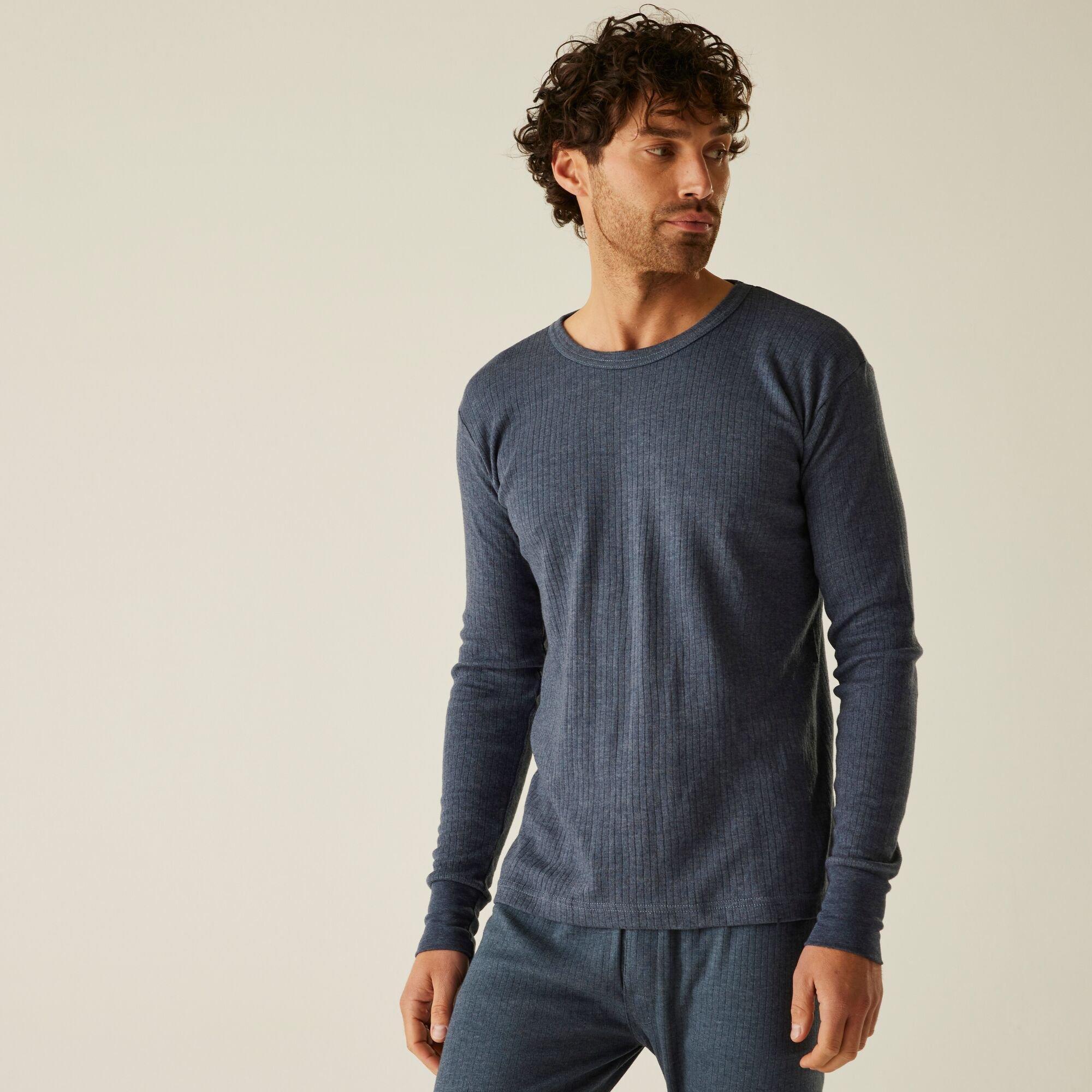 Denim Blue - Regatta - Mens Long Sleeve Thermal Vest - 1