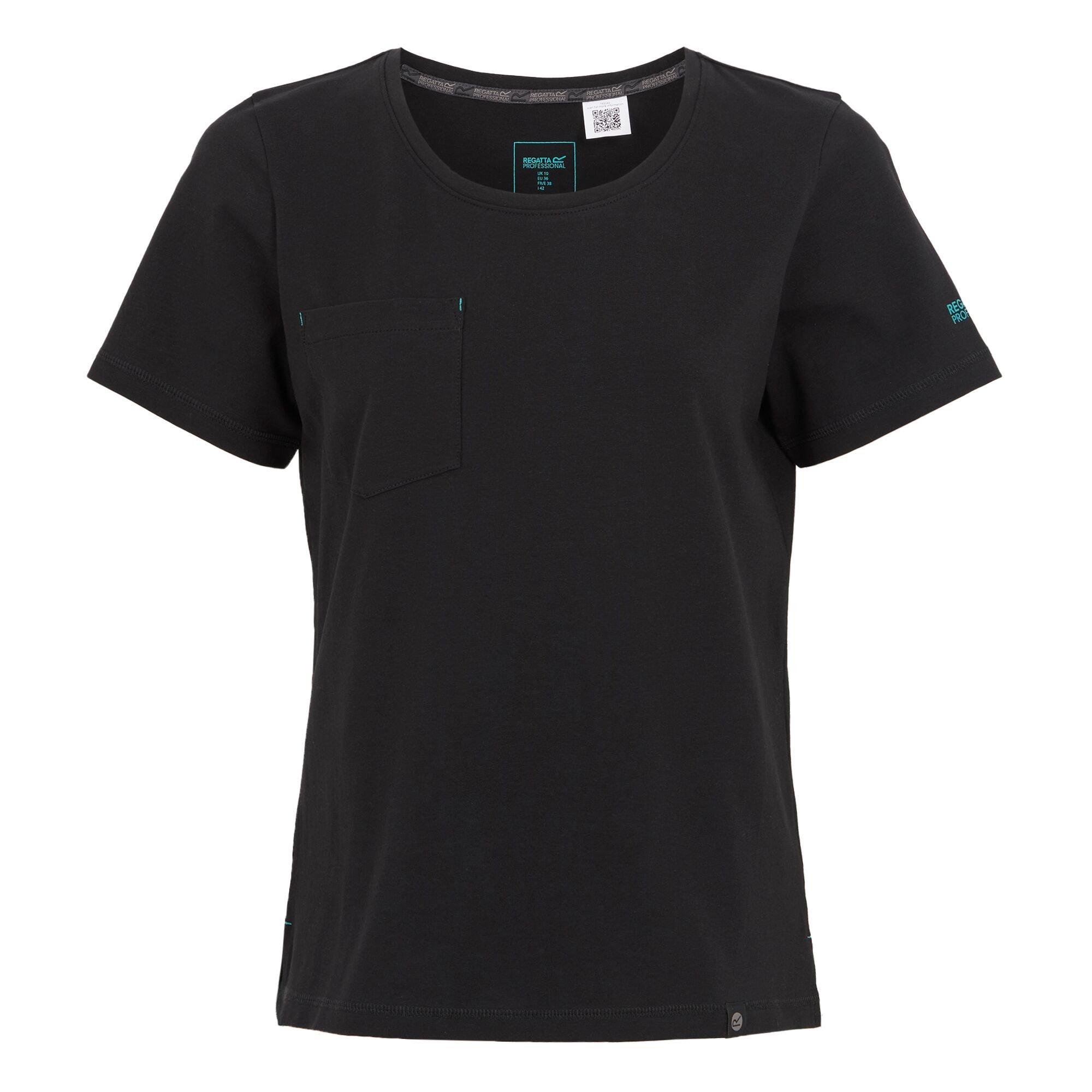 Black - Regatta - Womens ADA Cotton Stretch T-Shirt - 5