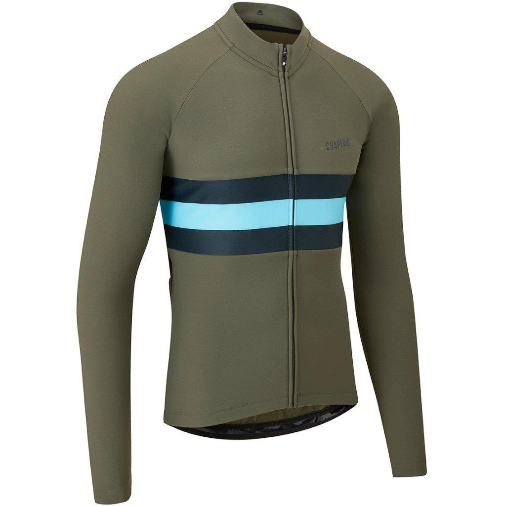 Khaki - Chapeau - Mens Tempo II Hoop Stripe Thermal Jersey,  Khaki - 2