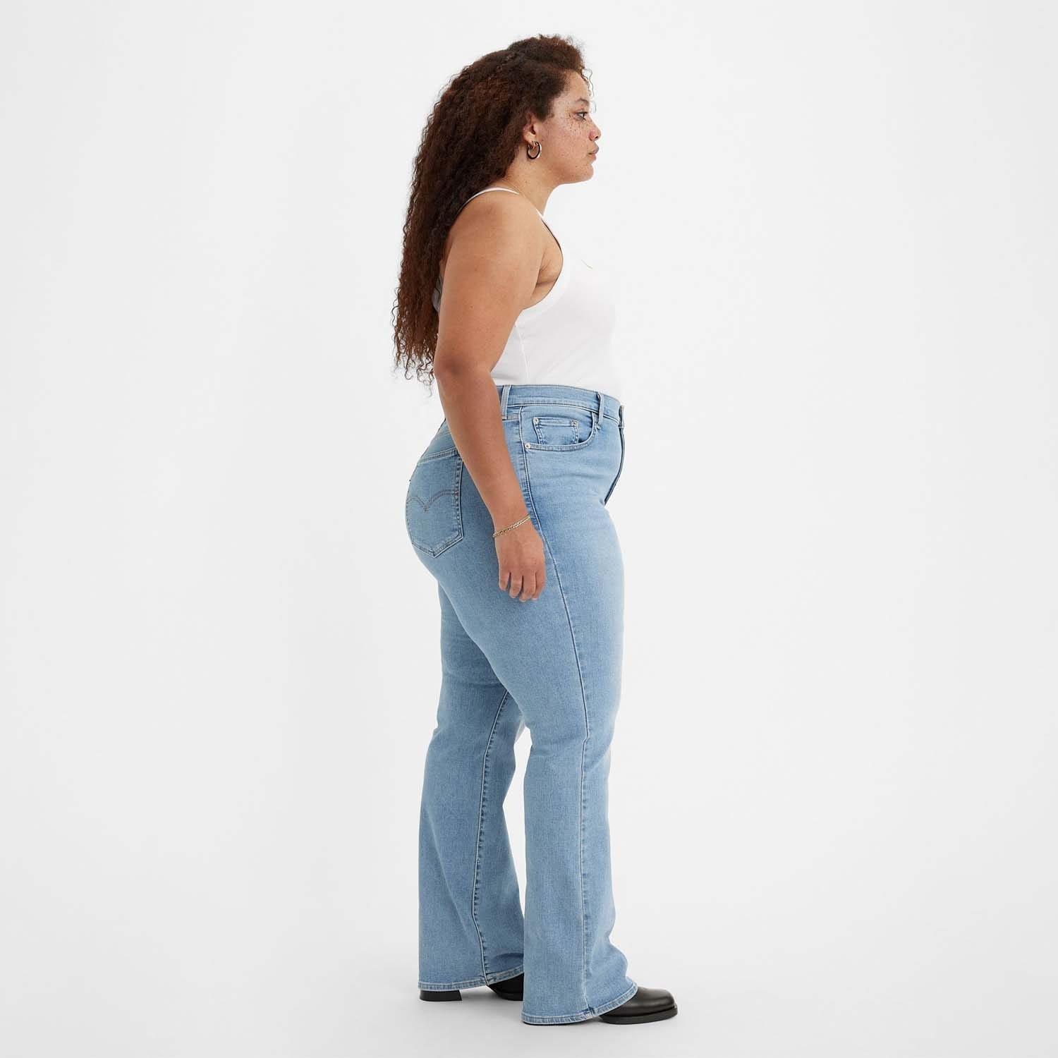 Light Blue - Levis - 725 Plus High Rise Bootcut Jeans - 3
