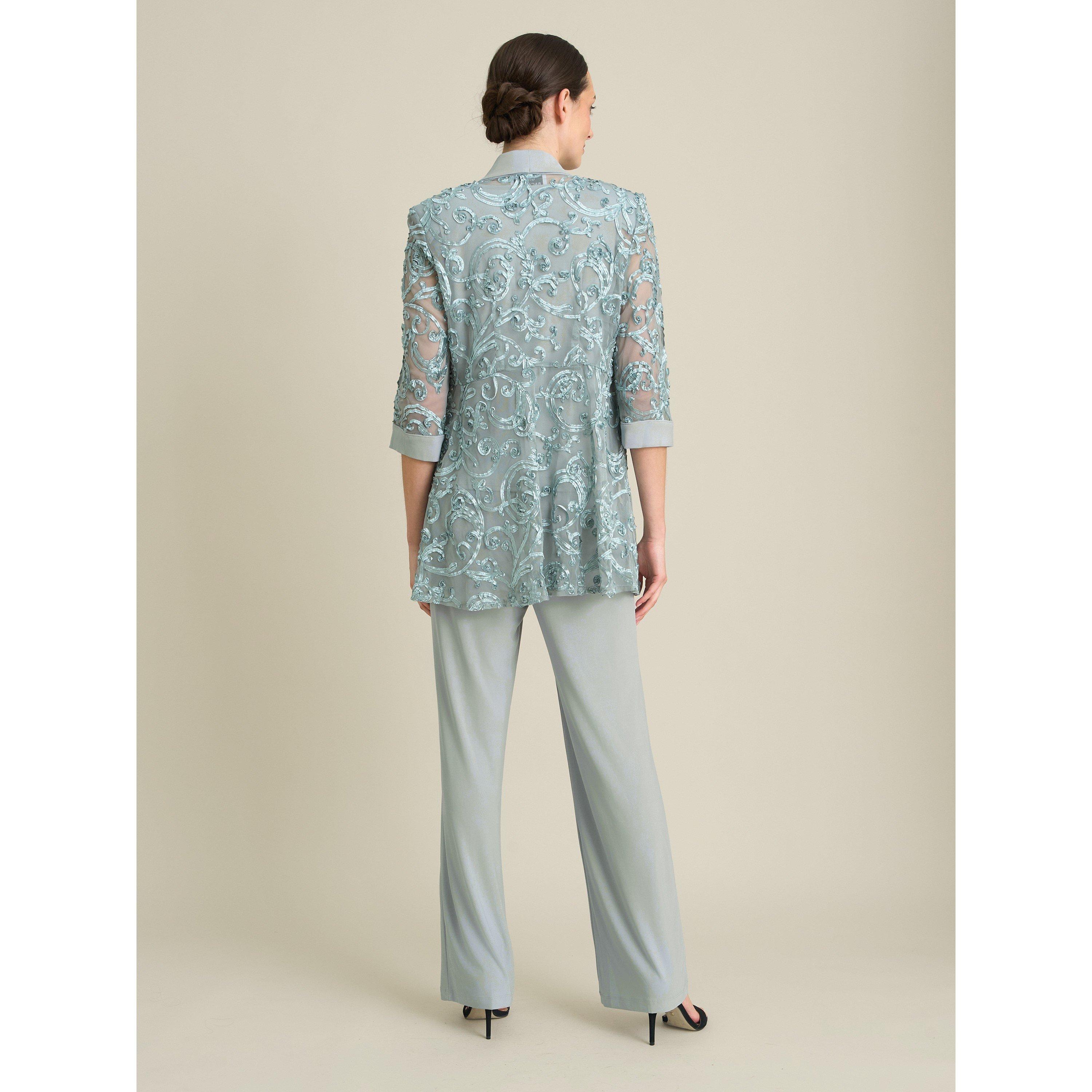 Sage - Gina Bacconi - Joelle Embroidered 2 Piece Trouser Suit - 2