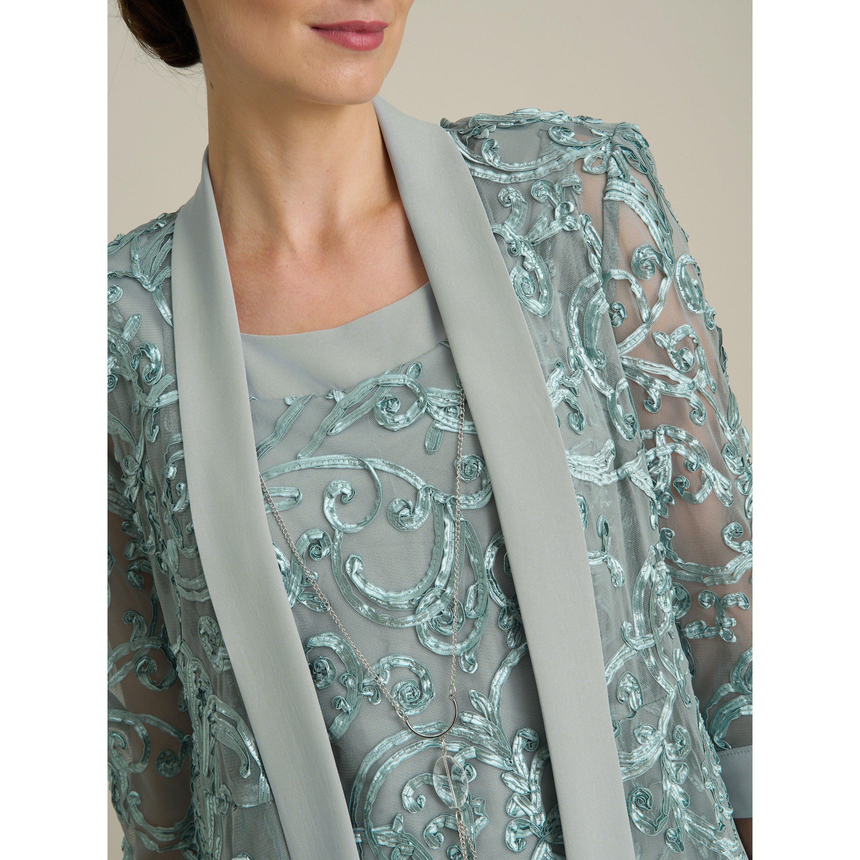 Sage - Gina Bacconi - Joelle Embroidered 2 Piece Trouser Suit - 5