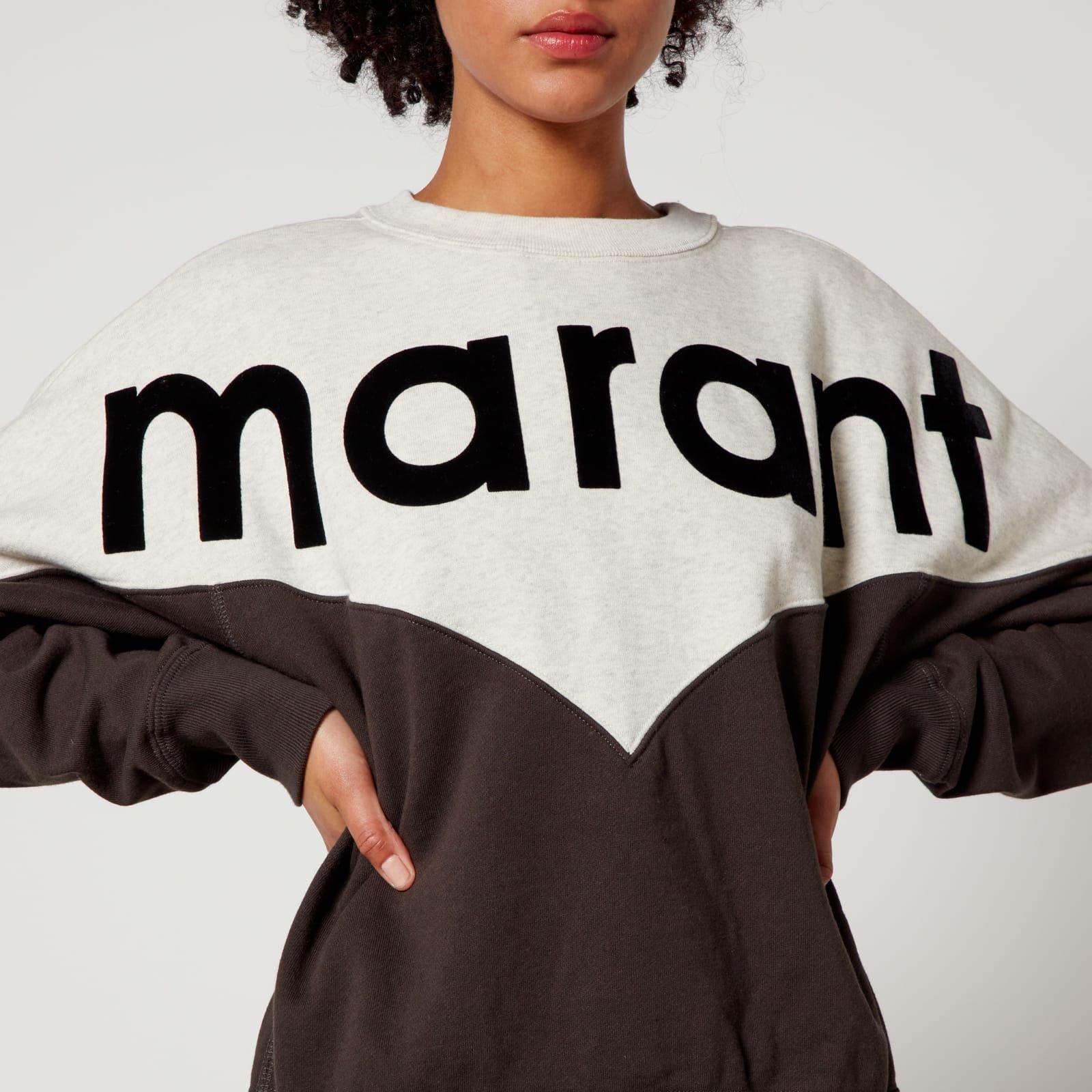 Black - Marant Etoile - Houston Bi Colour Logo Sweatshirt - 3