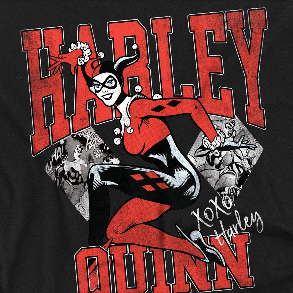 Black - DC Comics - Harley Quinn College Cards T-Shirt Black - 2