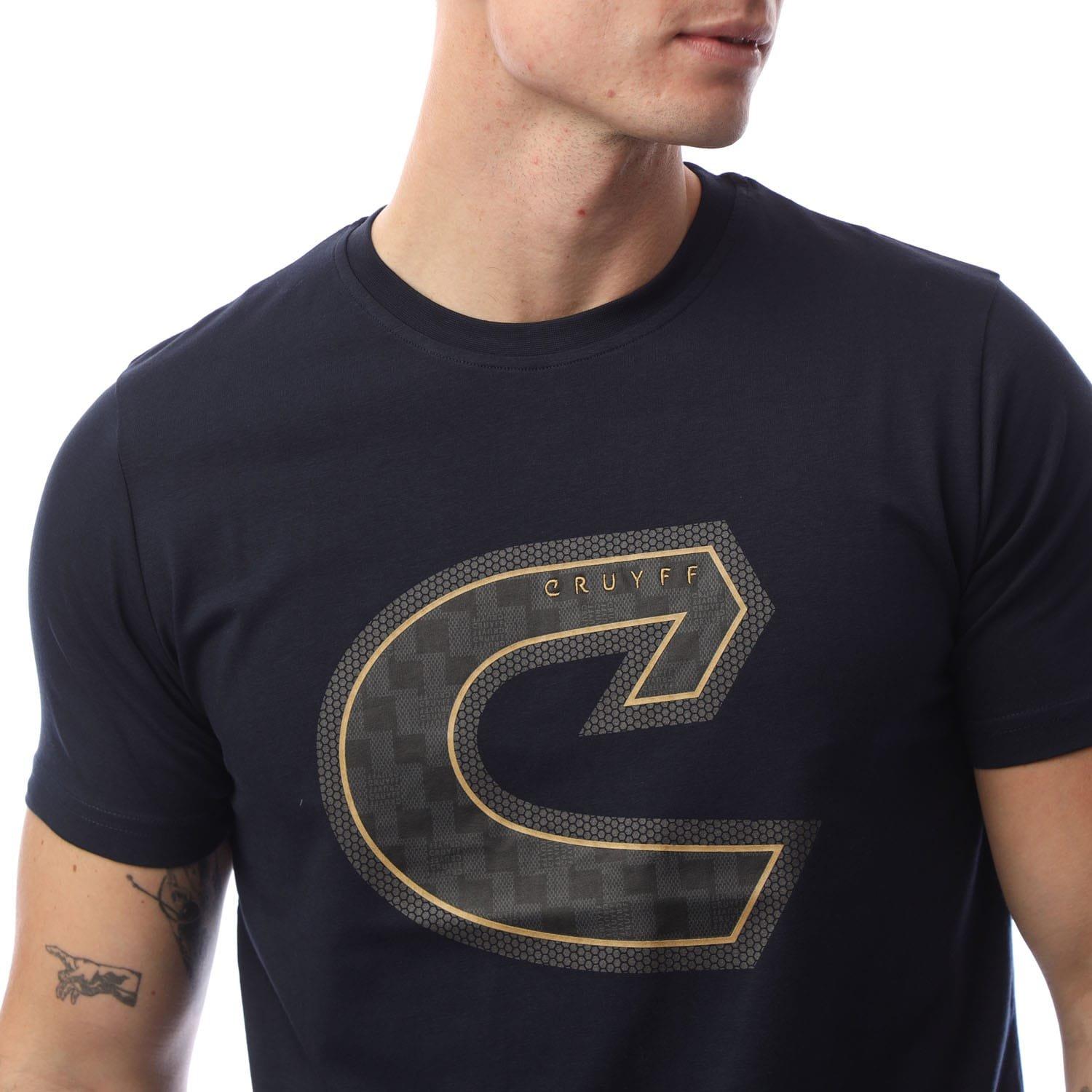 Blue - Cruyff - Fuzeknit C-Logo T-Shirt - 2