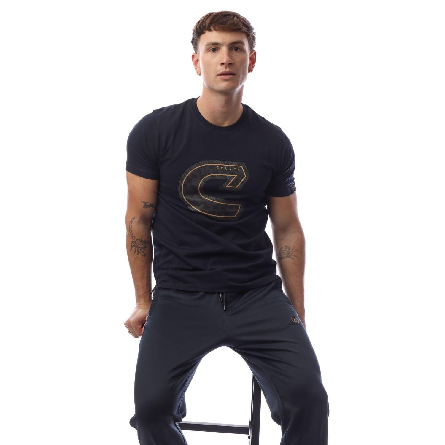 Blue - Cruyff - Fuzeknit C-Logo T-Shirt - 4