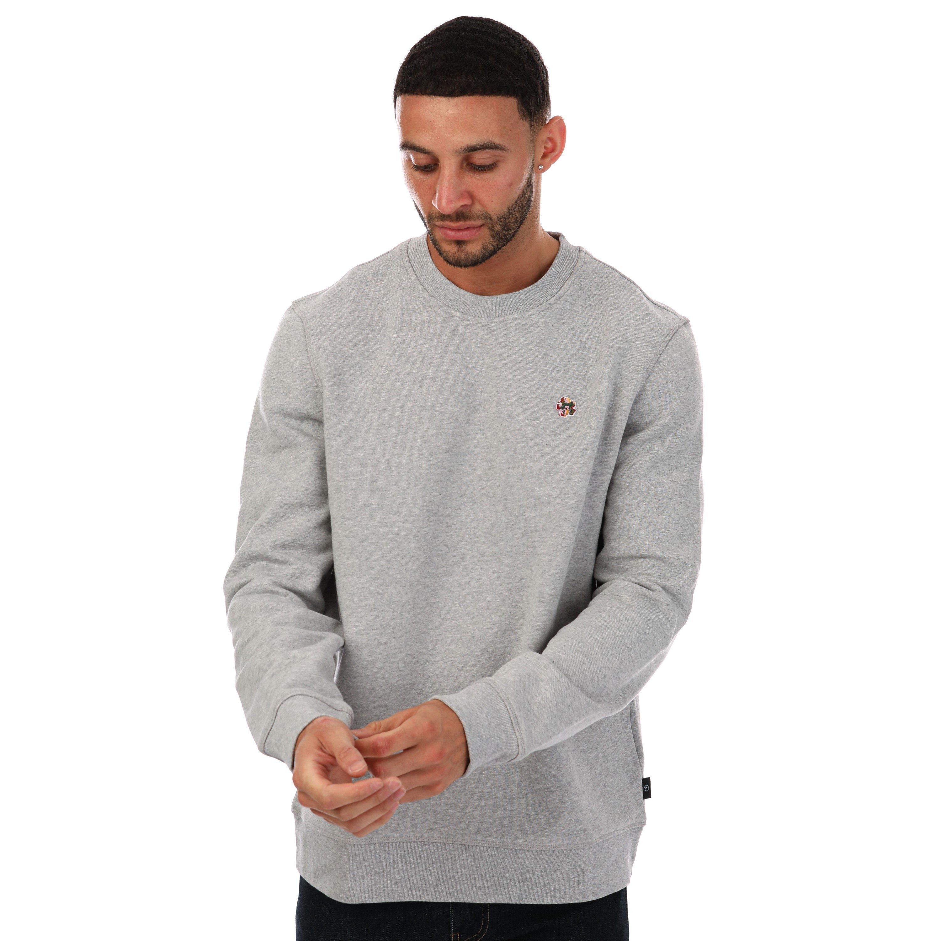 Grey - Ted Baker - Men's Hatton Crew Sweatshirt - 1