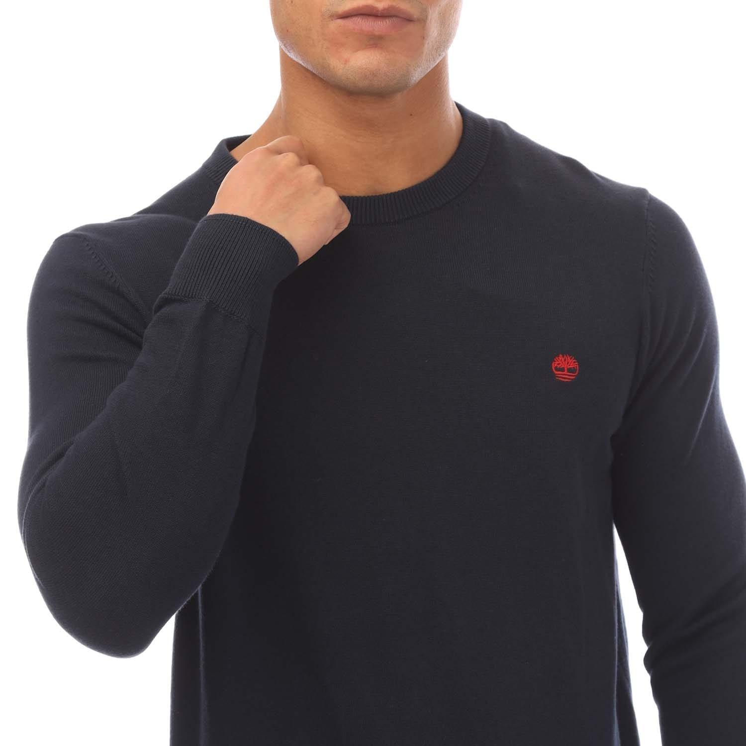 Navy - Timberland - Williams River Kennebec Cotton Sweater - 3