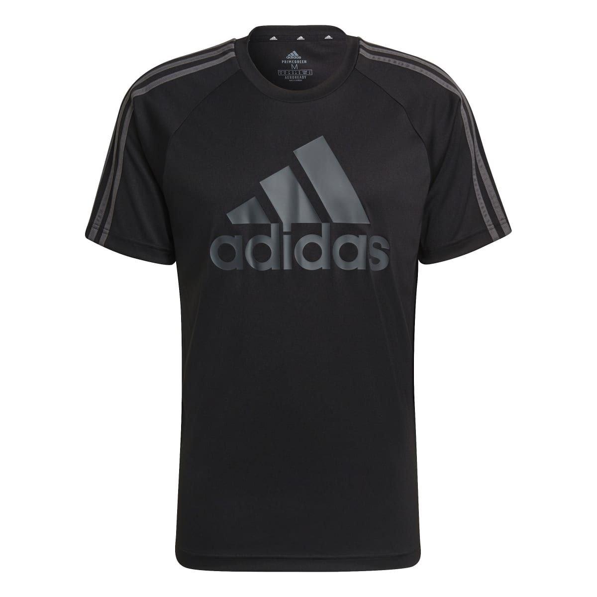 Black Grey - adidas - AEROREADY Sereno Logo Jersey - 2