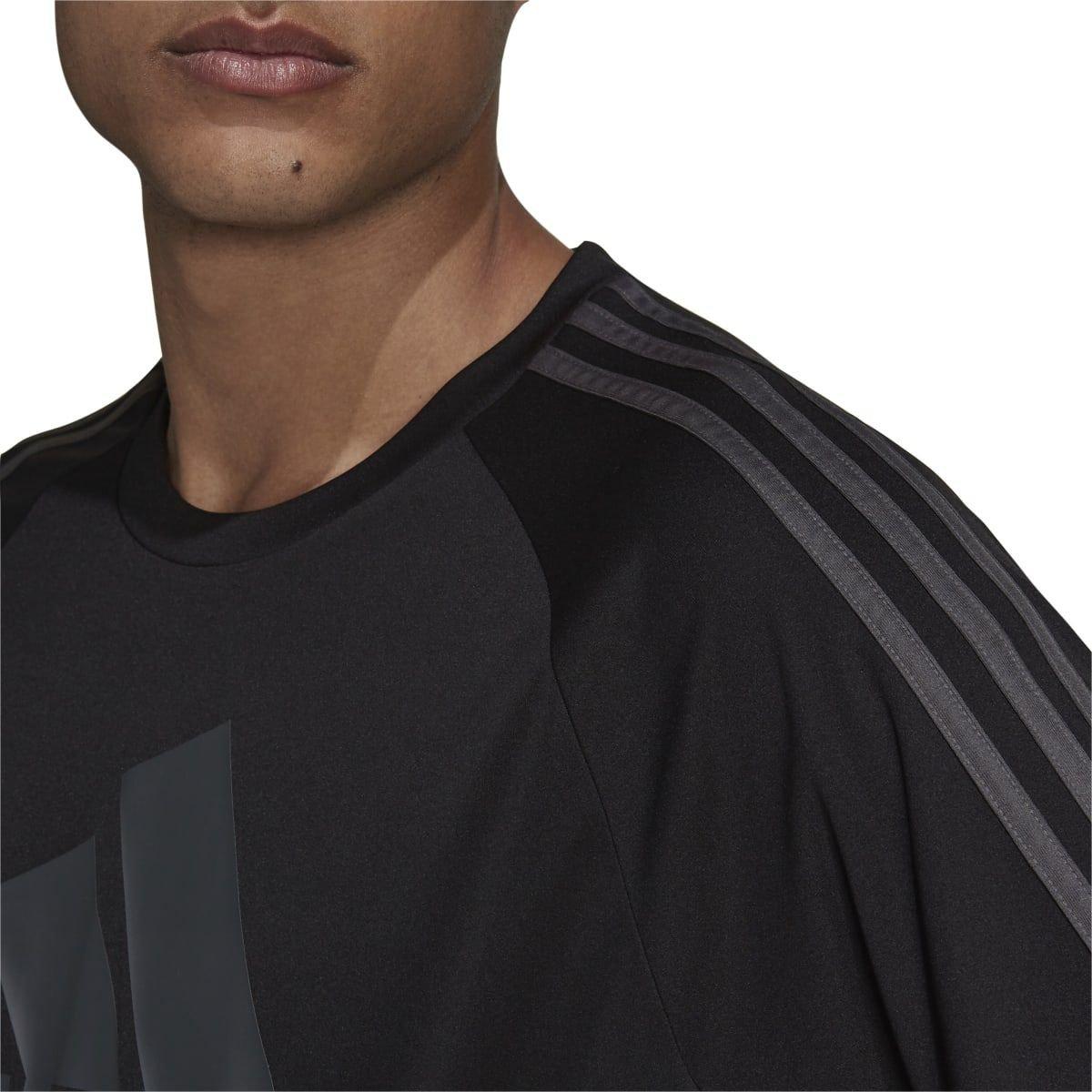 Black Grey - adidas - AEROREADY Sereno Logo Jersey - 8