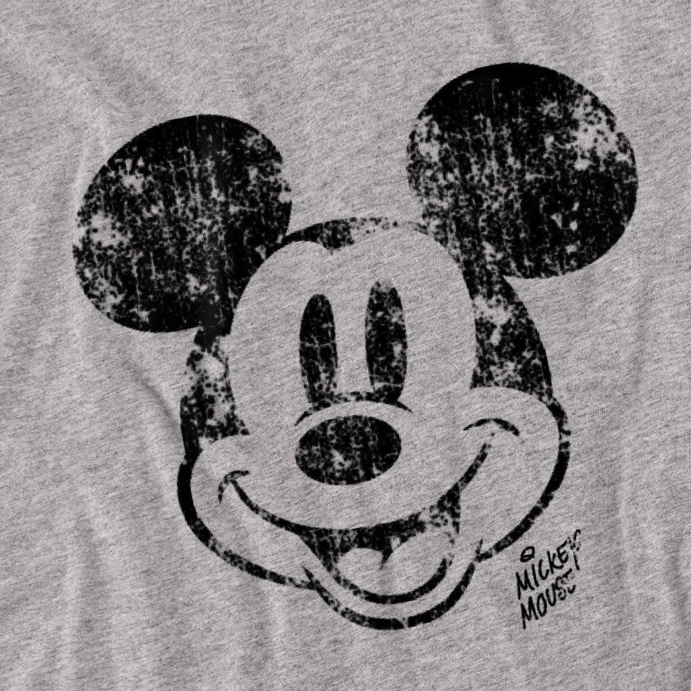 Grey Heather - Disney - MICKEY FACE DISTRESS - 3