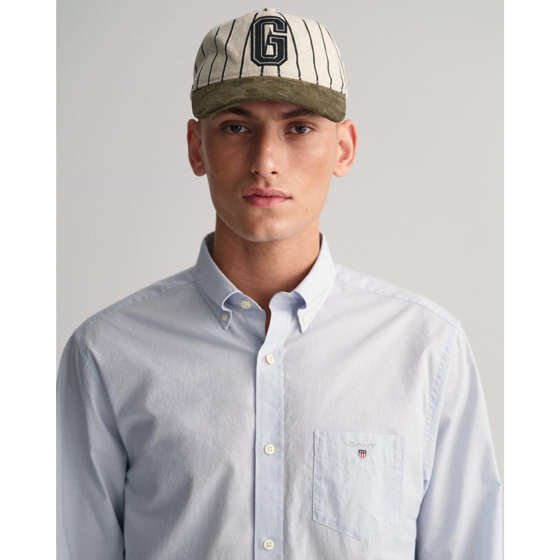 Blue - Gant - Regular Fit Broadcloth Shirt - 3