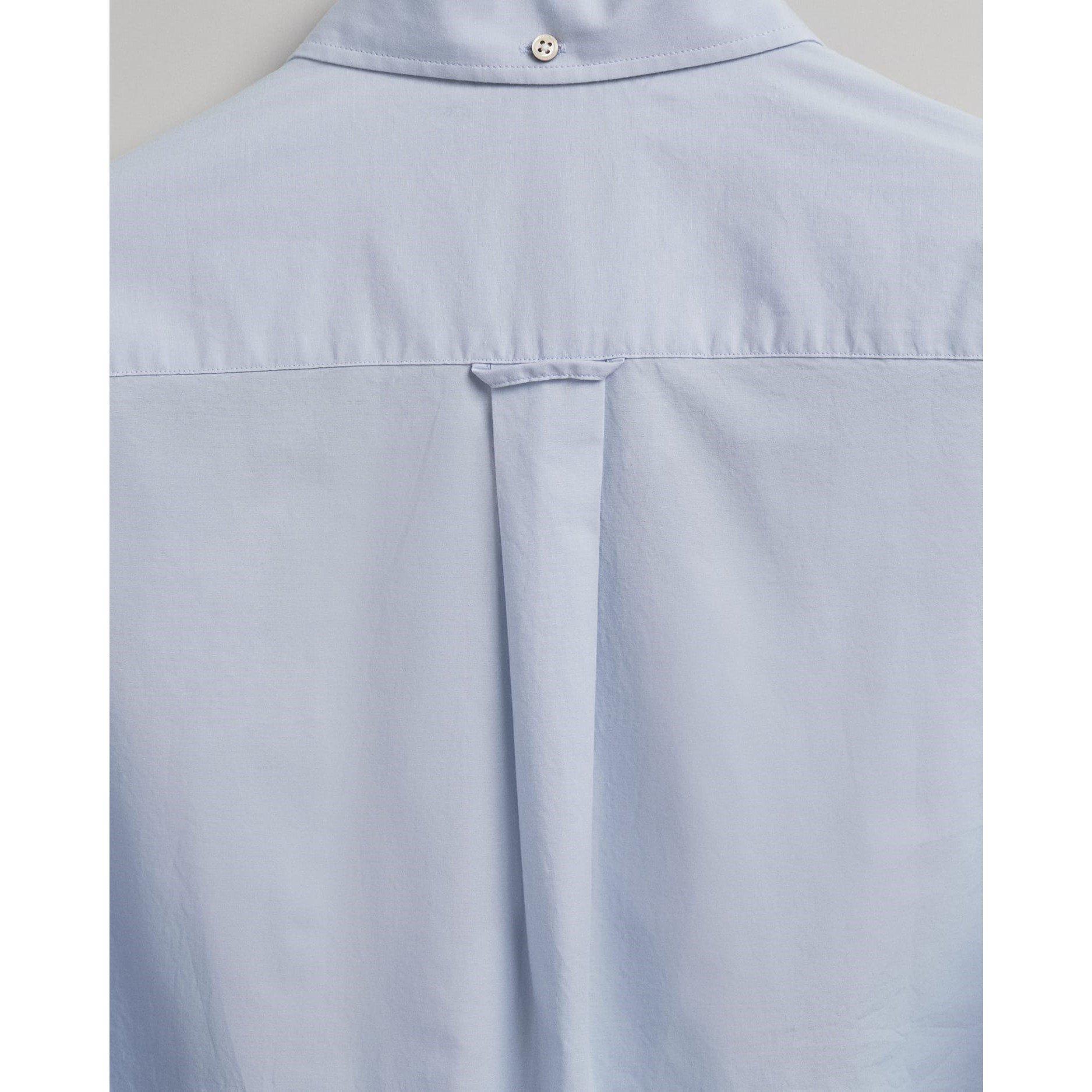 Blue - Gant - Regular Fit Broadcloth Shirt - 4