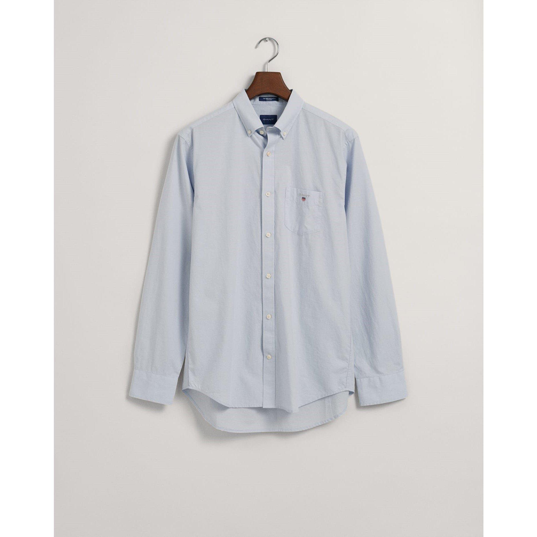 Blue - Gant - Regular Fit Broadcloth Shirt - 6