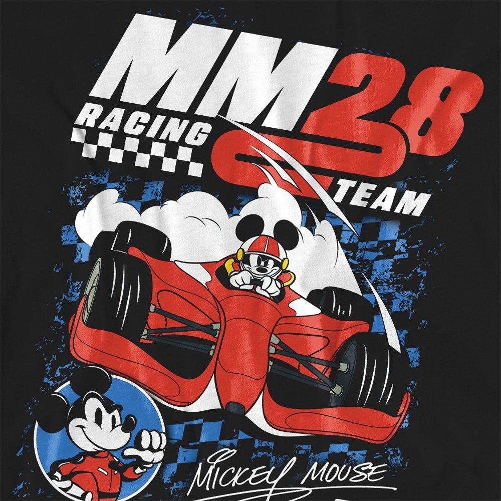 Black - Disney - Mickey Mouse Racing Chequered T-Shirt Black - 2