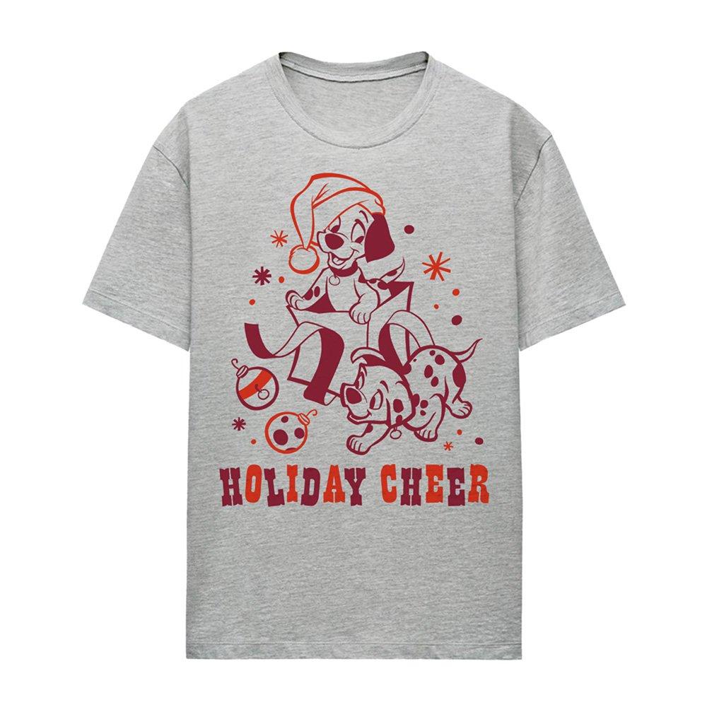 Light Grey - Disney - 101 Dalmatians Christmas Holiday Cheer Dogs Womens - 4