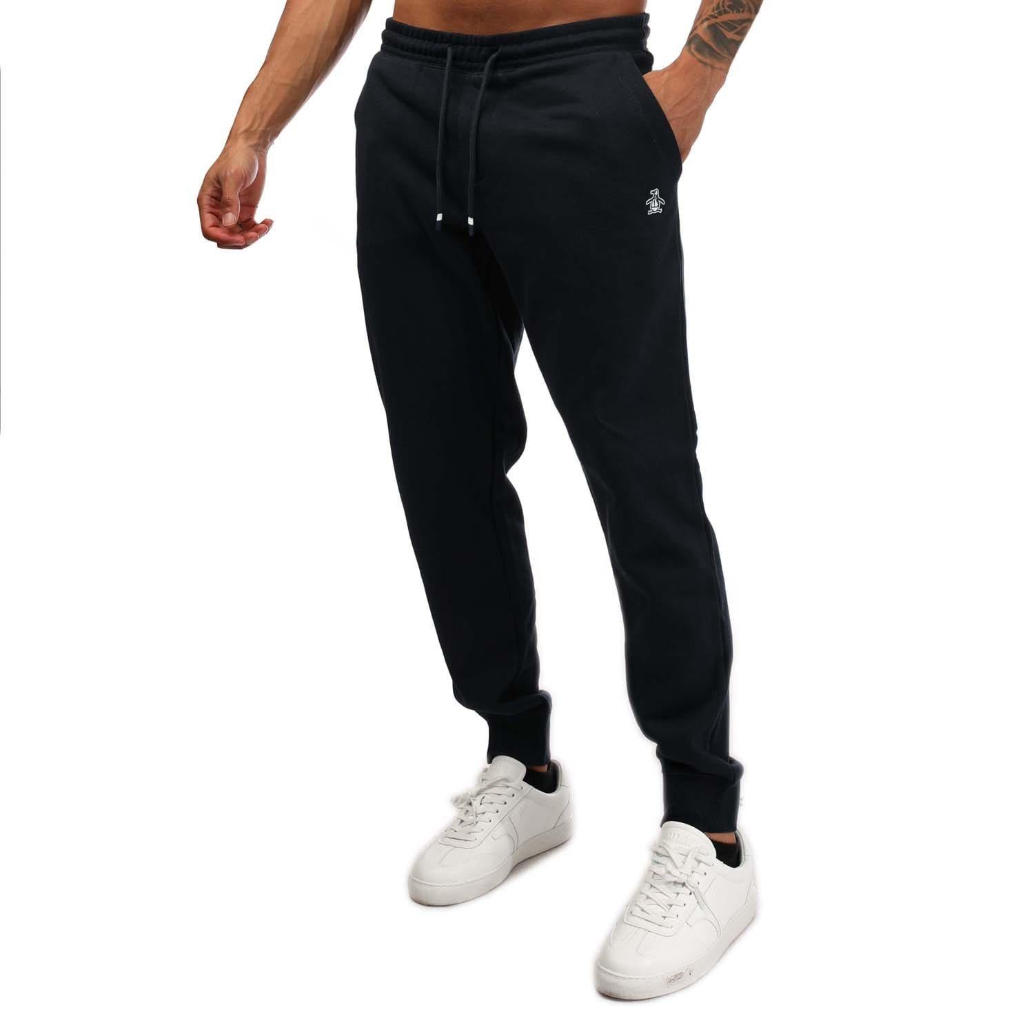 Original Penguin Men's Sticker Pete Fleece Jogging Pants - Navy - S