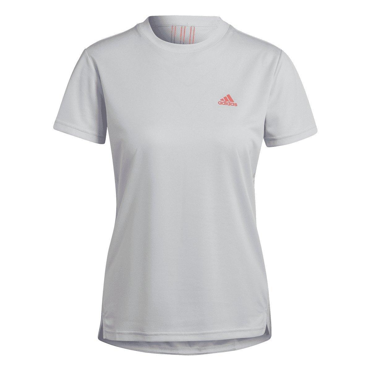 Grey - adidas - Aeroready Designed 2 Move 3-Stripes T-Shirt