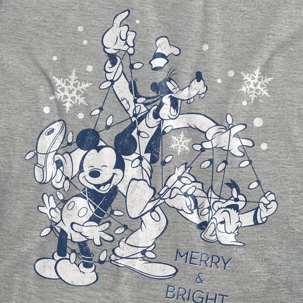 Light Grey - Disney - Mickey Mouse Vintage Merry Bright And Tied Up In - 2