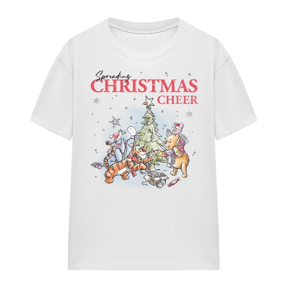White - Winnie The Pooh - Winnie The Pooh Merry Everything Sketch Womens T-S - 4