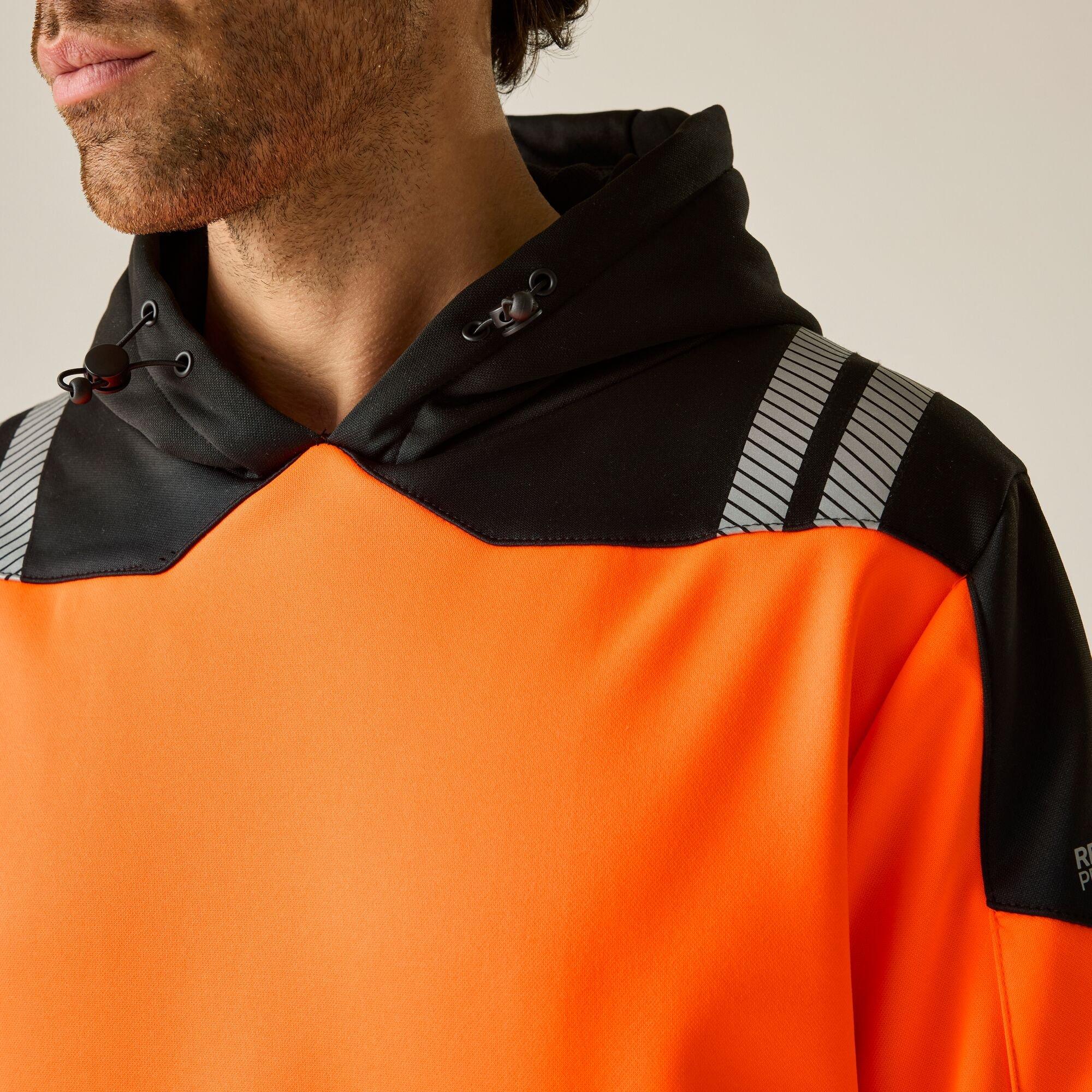 Black/Orange - Regatta - Mens Hi-Vis X Pro Hoodie - Class 2 - 4