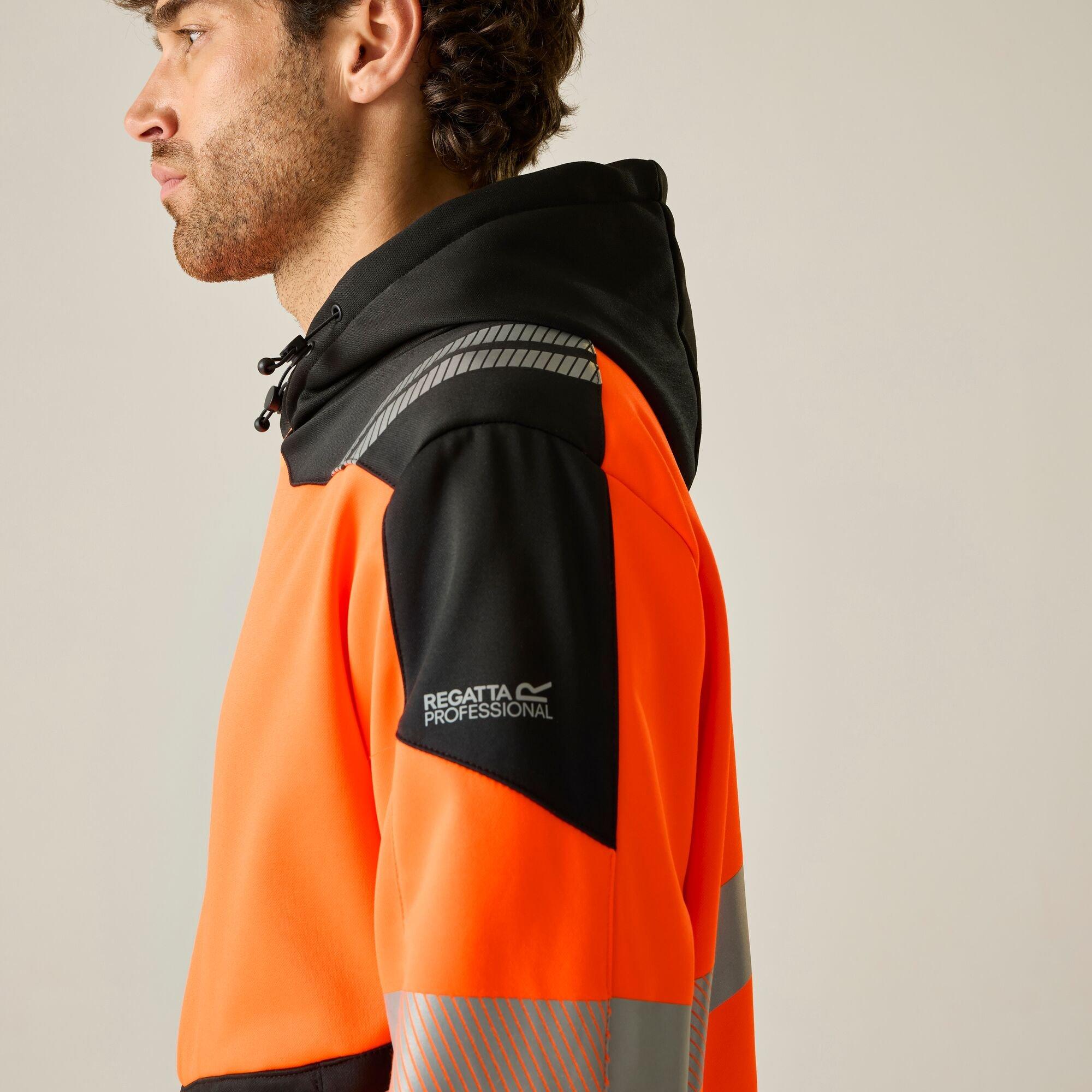 Black/Orange - Regatta - Mens Hi-Vis X Pro Hoodie - Class 2 - 6