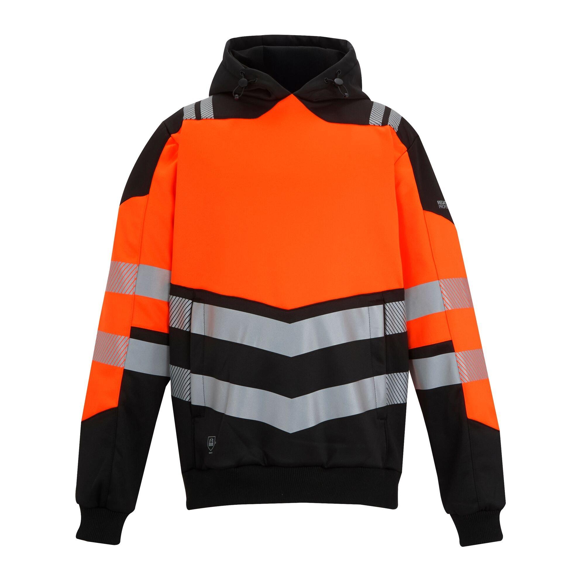 Black/Orange - Regatta - Mens Hi-Vis X Pro Hoodie - Class 2 - 10