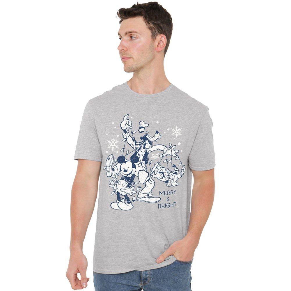 Light Grey - Disney - Mickey Mouse Vintage Merry Bright And Tied Up In - 1