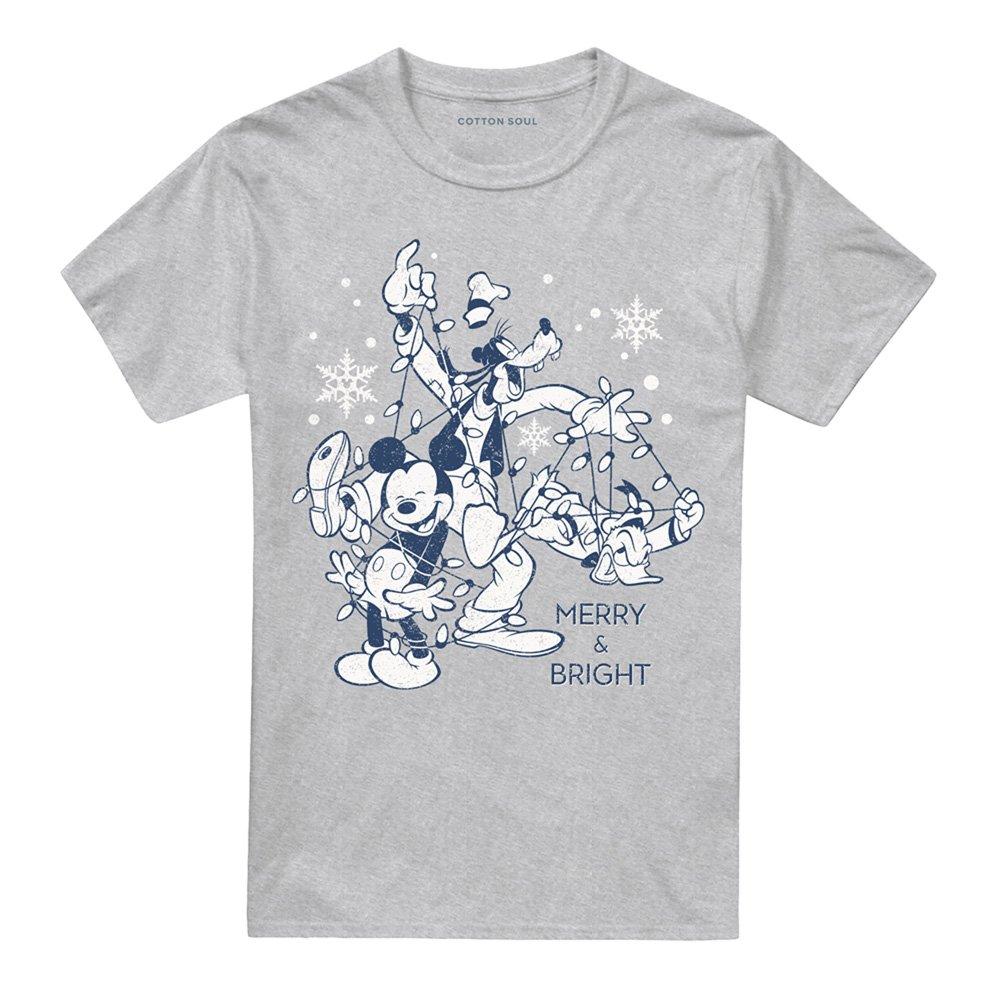 Light Grey - Disney - Mickey Mouse Vintage Merry Bright And Tied Up In - 4