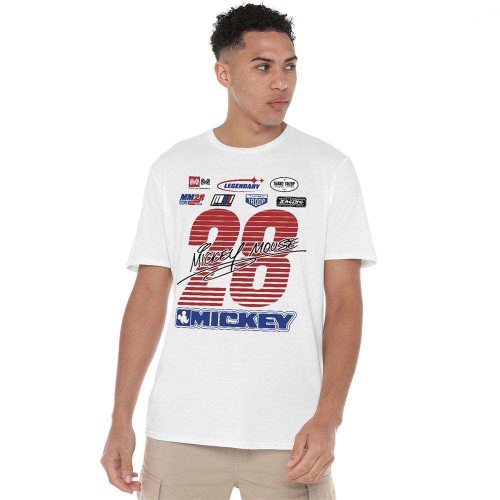White - Disney - Mickey Mouse Racing Logos T-Shirt White - 1