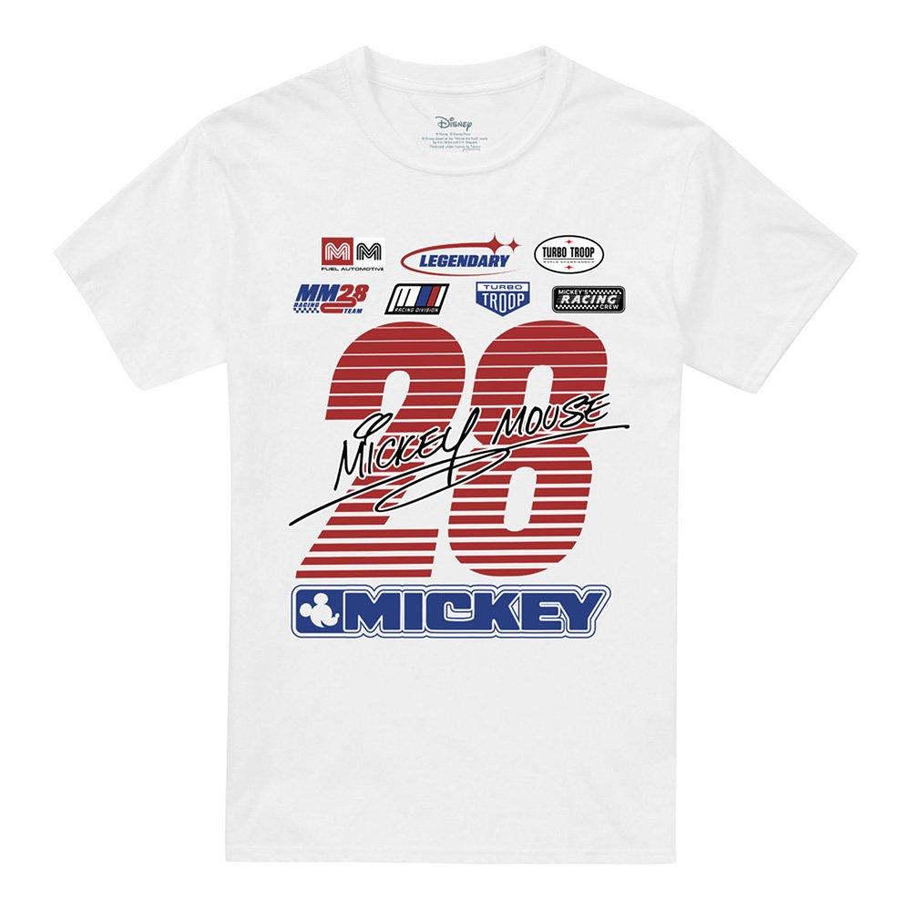 White - Disney - Mickey Mouse Racing Logos T-Shirt White - 4