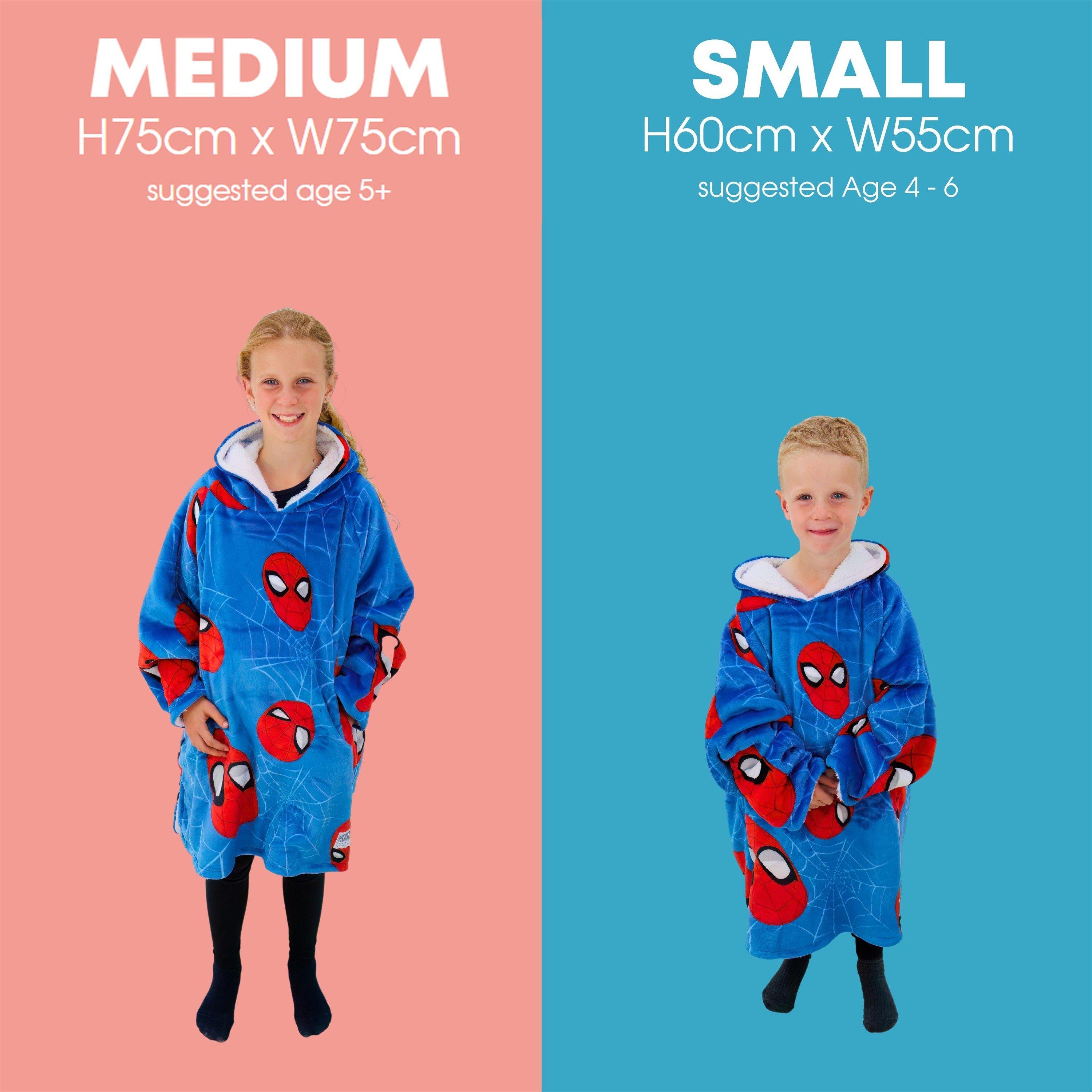 Blue - Spiderman - Spidey Heads Up Blue Hooded Fleece Small - 4