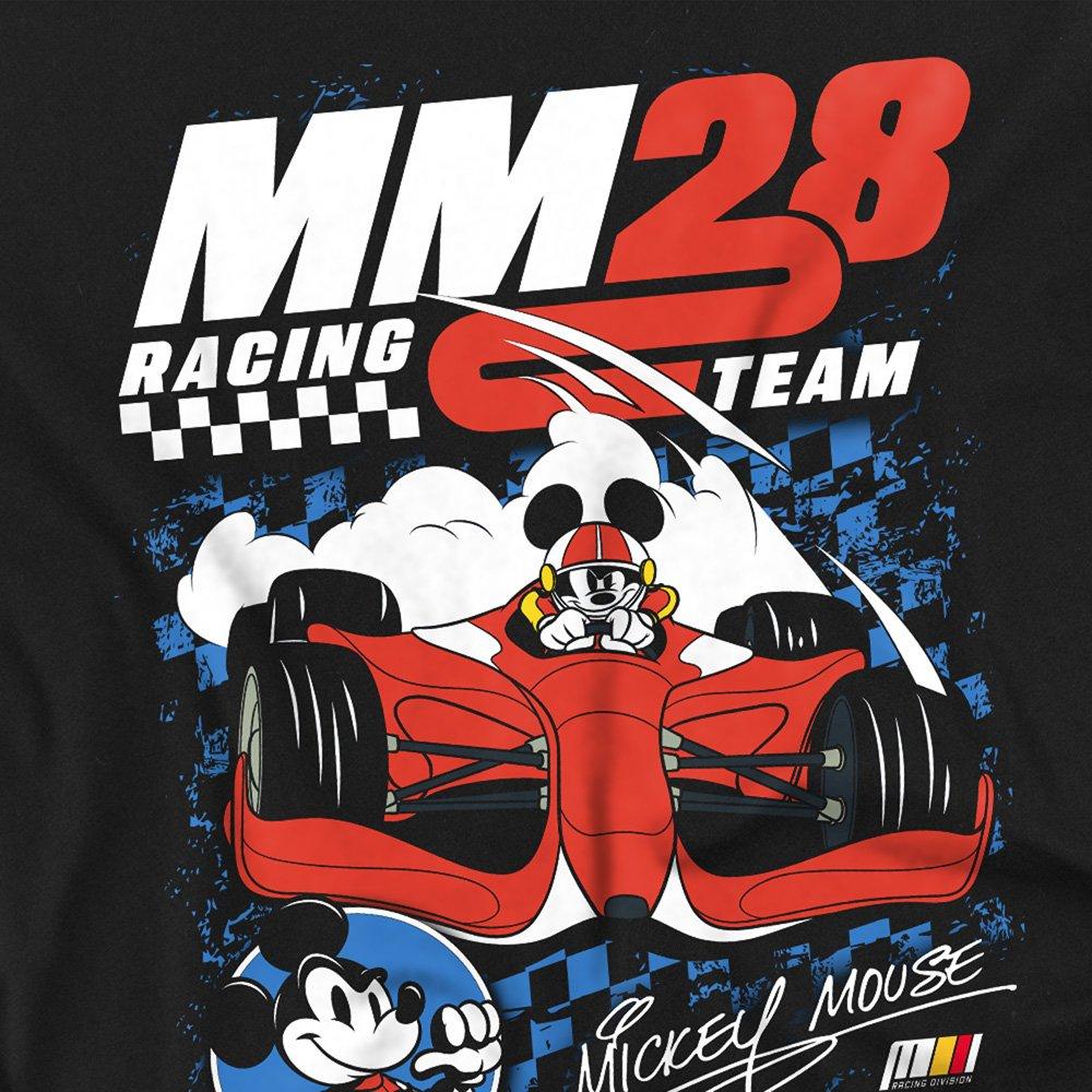 Black - Disney - Mickey Mouse Racing Chequered T-Shirt Black - 2