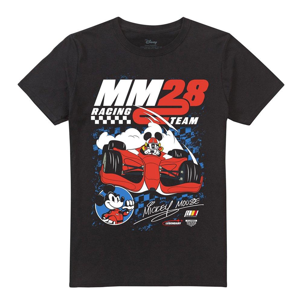 Black - Disney - Mickey Mouse Racing Chequered T-Shirt Black - 4
