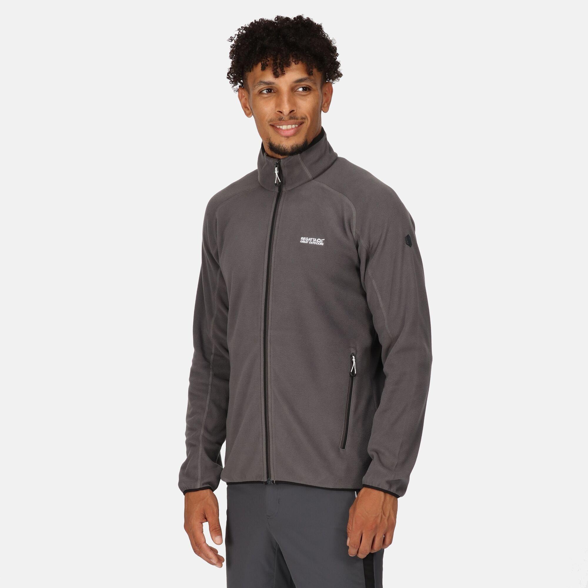 Regatta Men's Grey Full-Zip Fleece Hadfield - Image 6