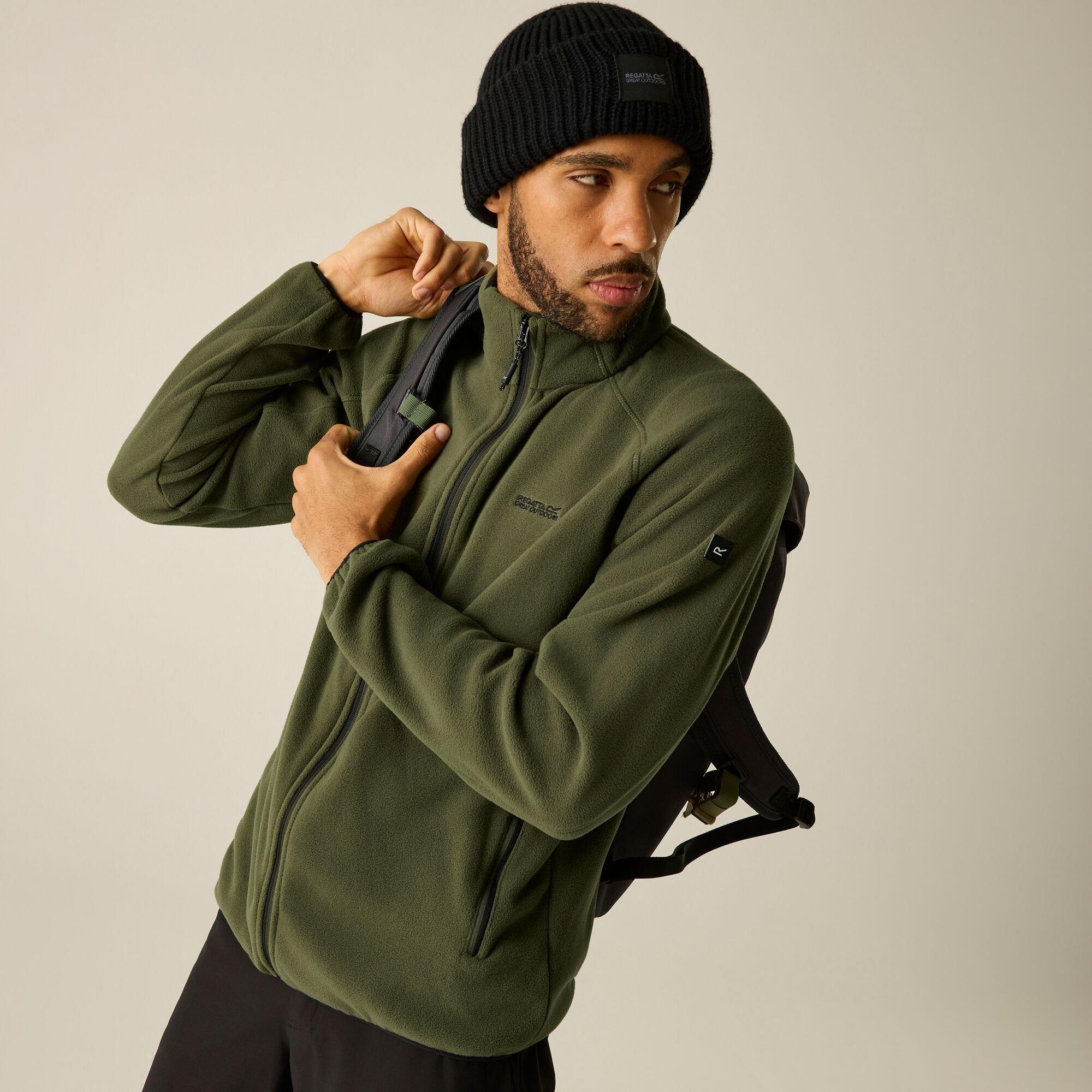 Regatta Men's Khaki Hadfield Full Zip Midlayer Fleece In | Size: 3XL - Image 5