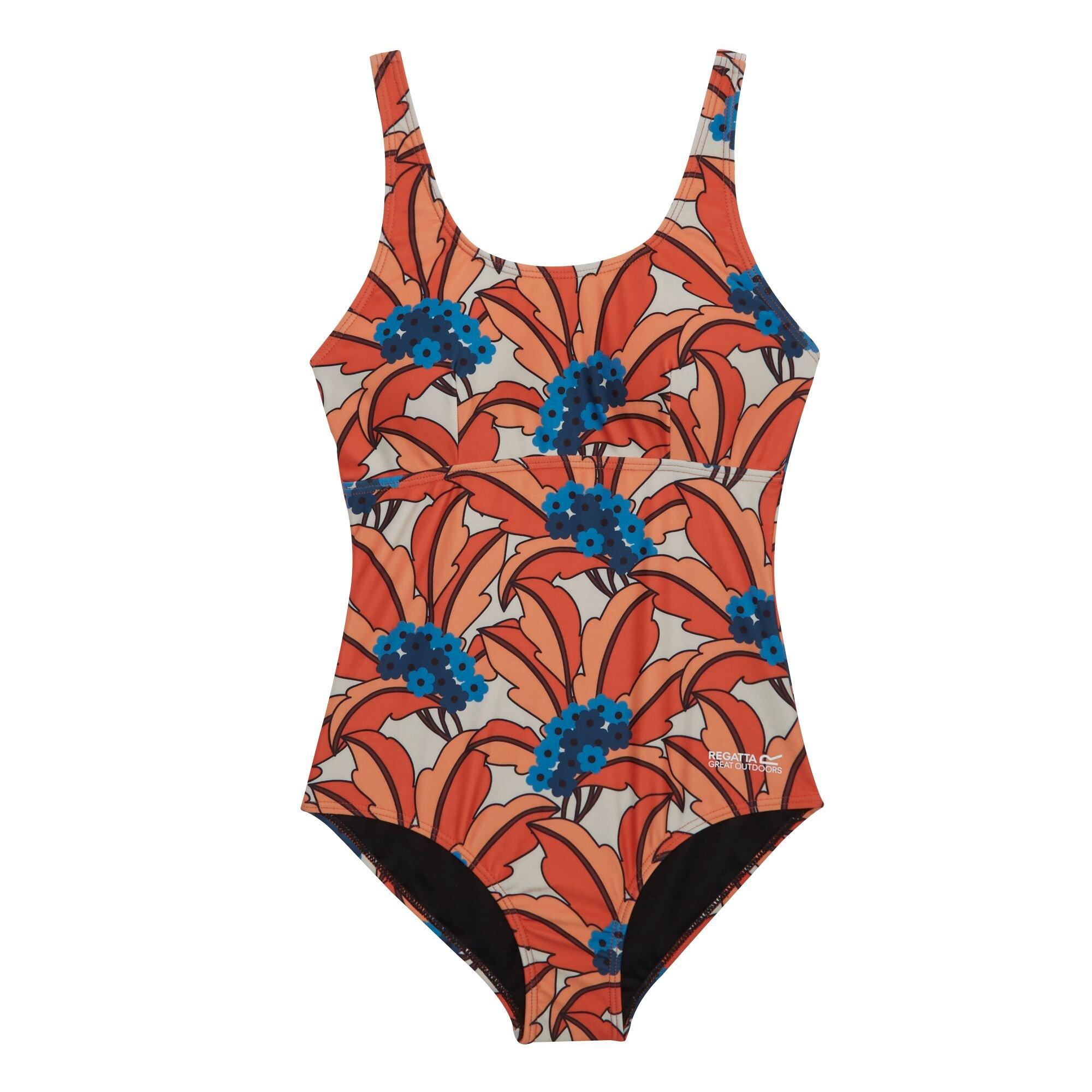Regatta Women's Orla Ii Swim Costume - Orange Tropical - 12