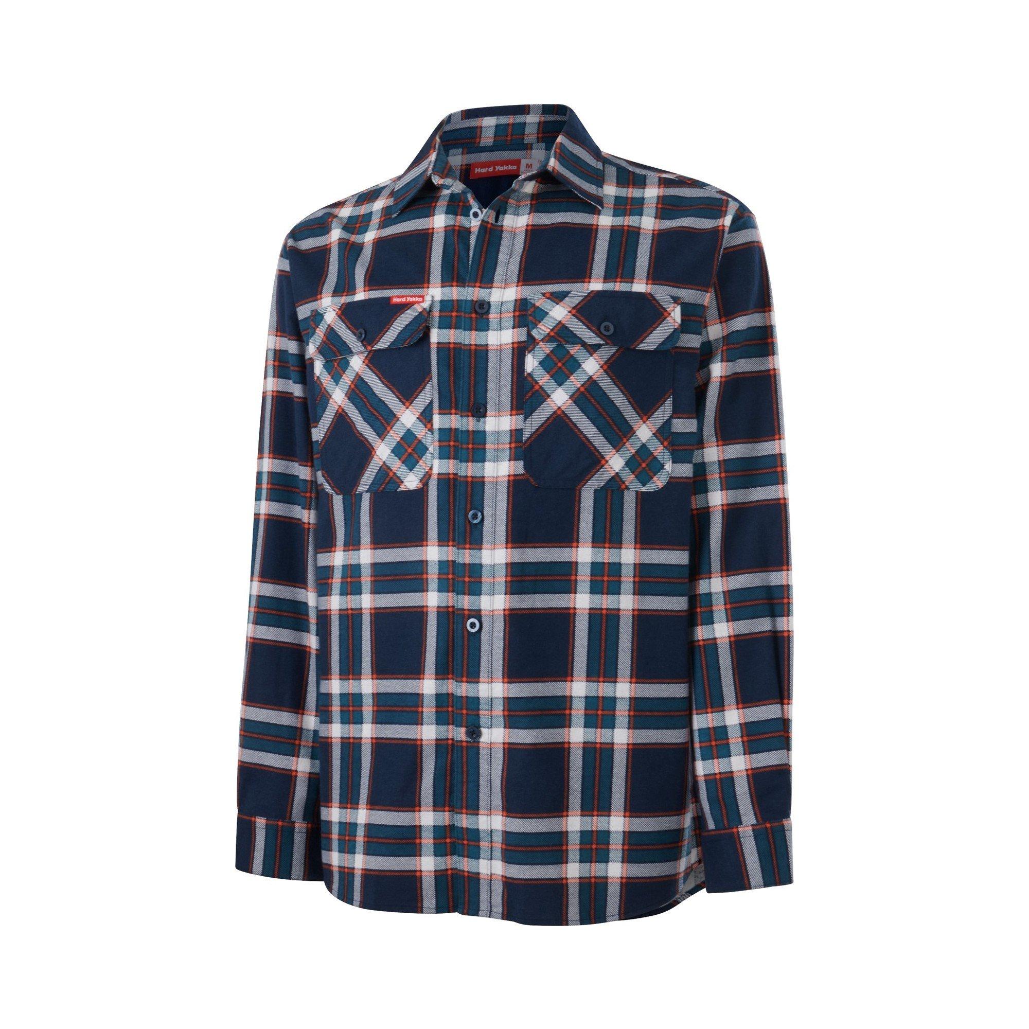 Navy - Hard Yakka - Core Flannel Shirt - 2
