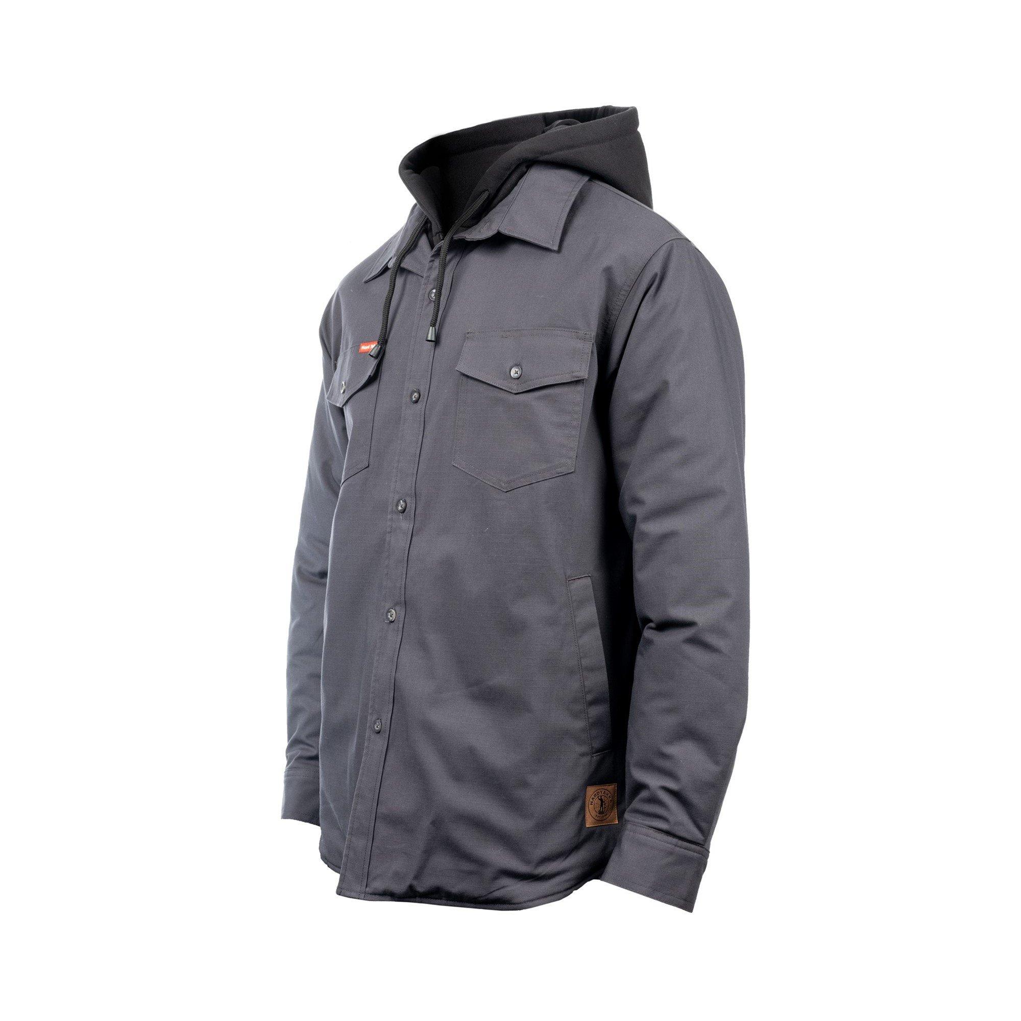 Charcoal - Hard Yakka - Quilted Solid Shacket - 3