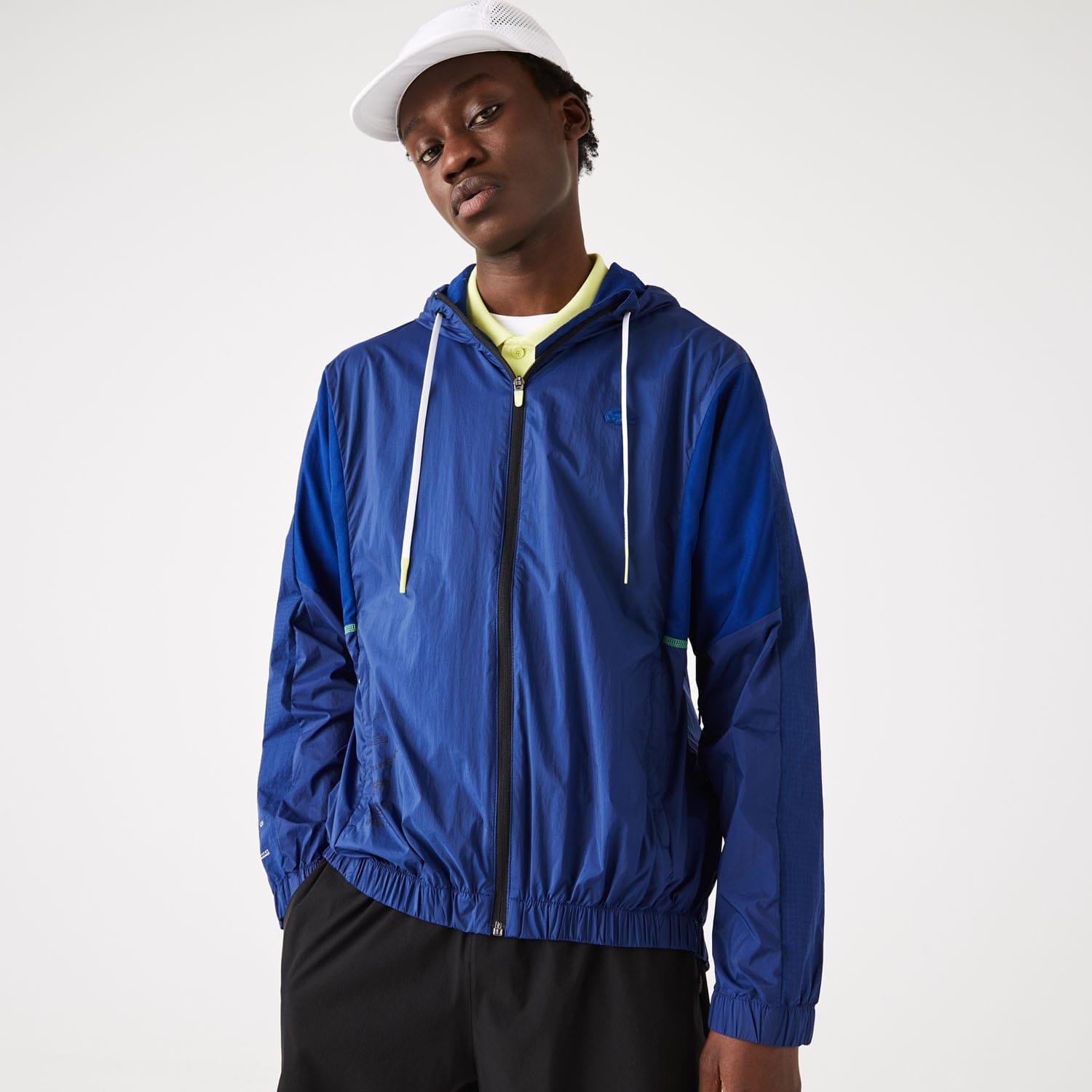 Blue - Lacoste - Colour-Block Windbreaker - 1