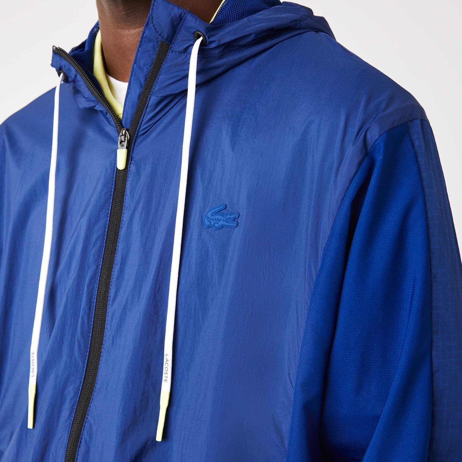 Blue - Lacoste - Colour-Block Windbreaker - 4