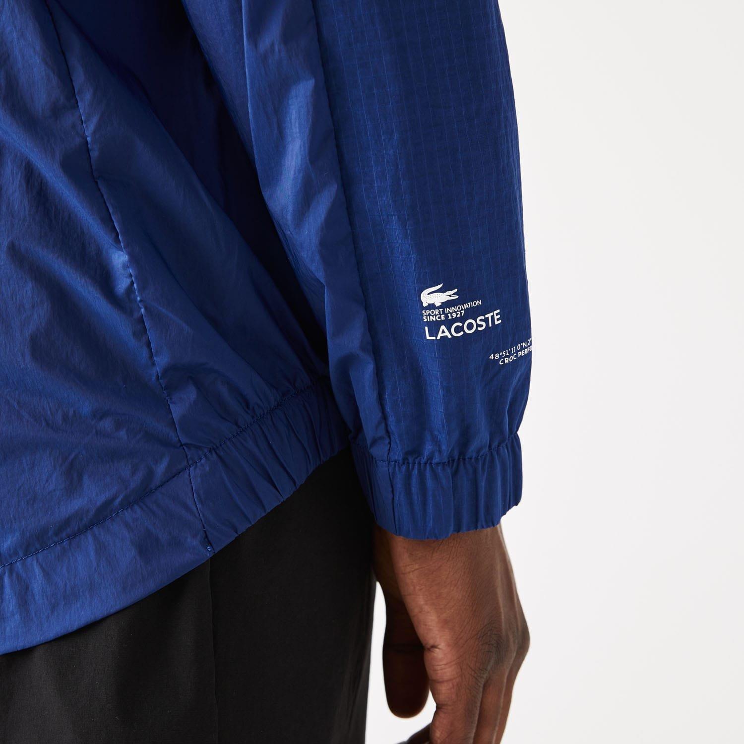 Blue - Lacoste - Colour-Block Windbreaker - 5