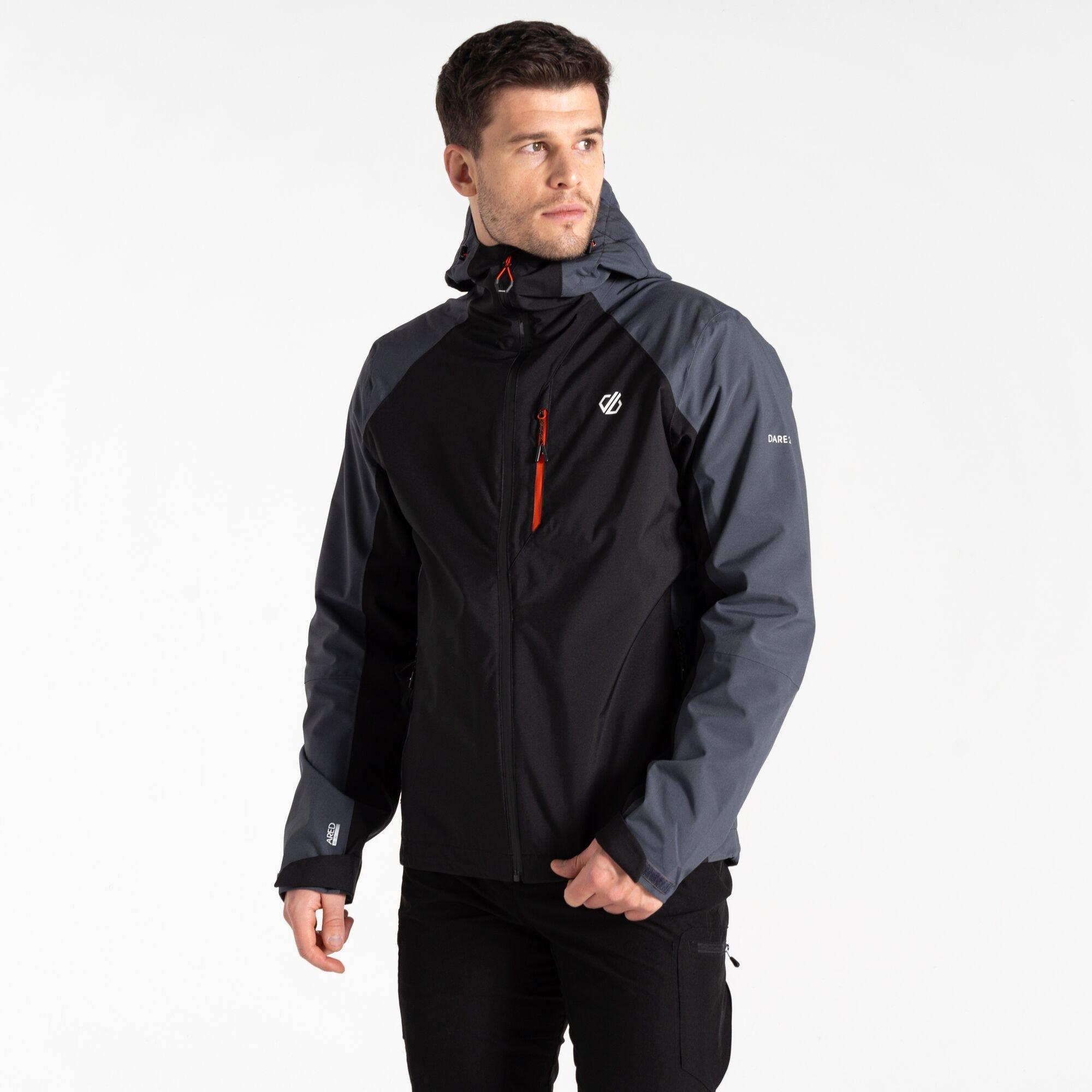 Black/Ebony - Dare 2b - Men's Torrek Recycled Breathable Stretch Windproof Hooded Waterproof Jacket - 1
