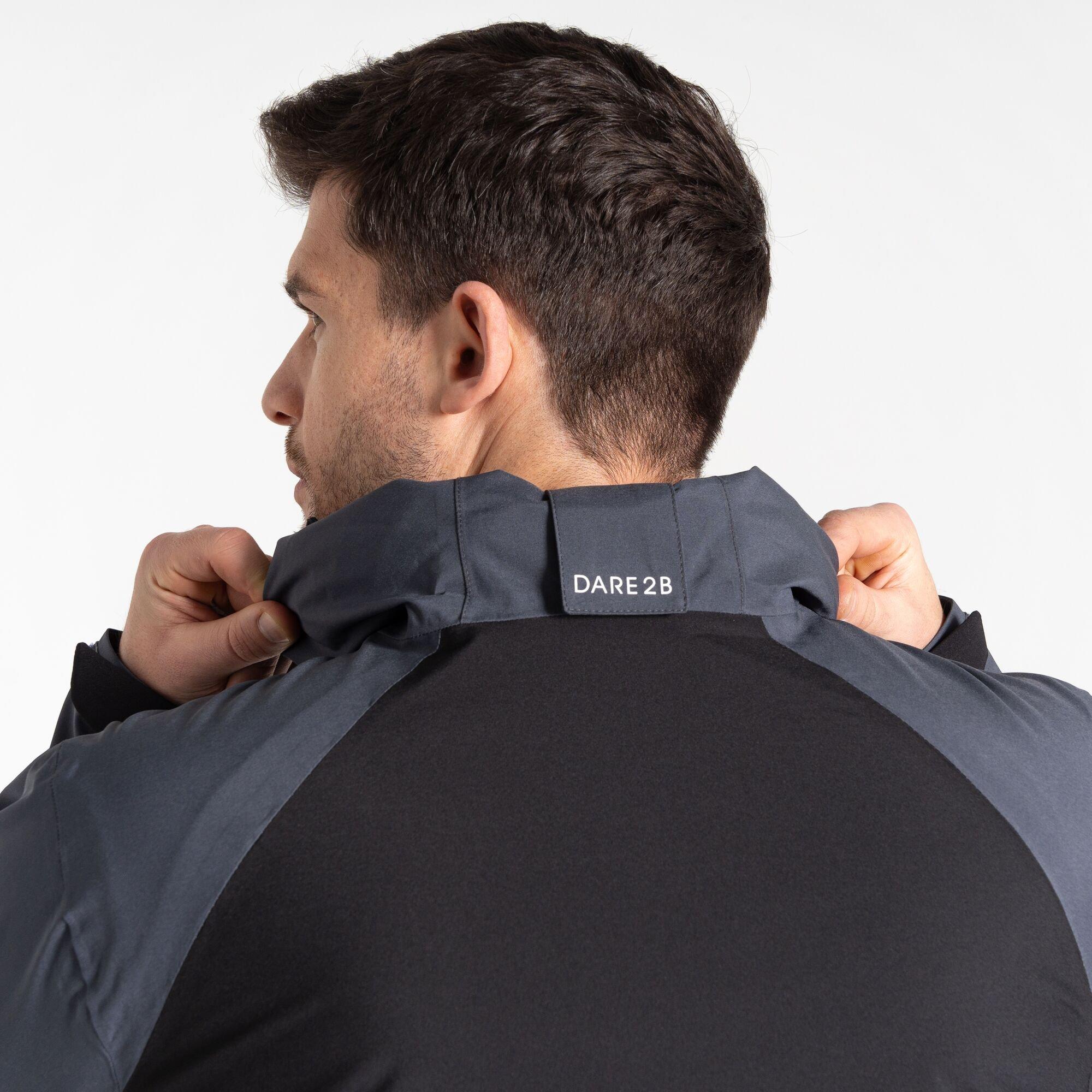 Black/Ebony - Dare 2b - Men's Torrek Recycled Breathable Stretch Windproof Hooded Waterproof Jacket - 5