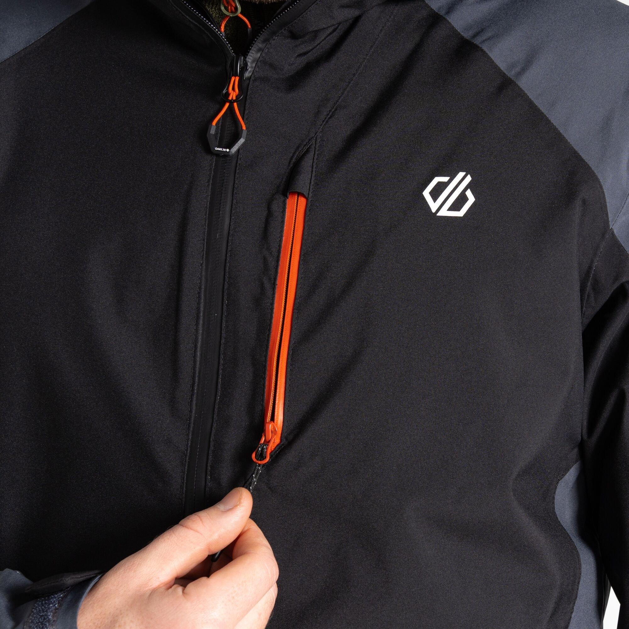 Black/Ebony - Dare 2b - Men's Torrek Recycled Breathable Stretch Windproof Hooded Waterproof Jacket - 6