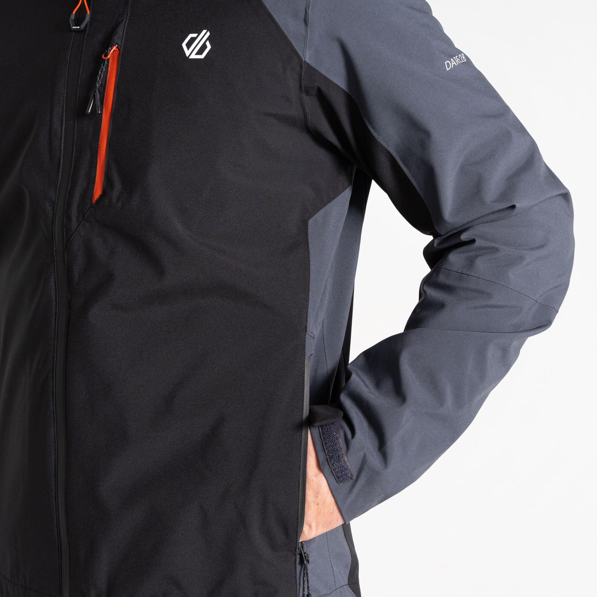 Black/Ebony - Dare 2b - Men's Torrek Recycled Breathable Stretch Windproof Hooded Waterproof Jacket - 7