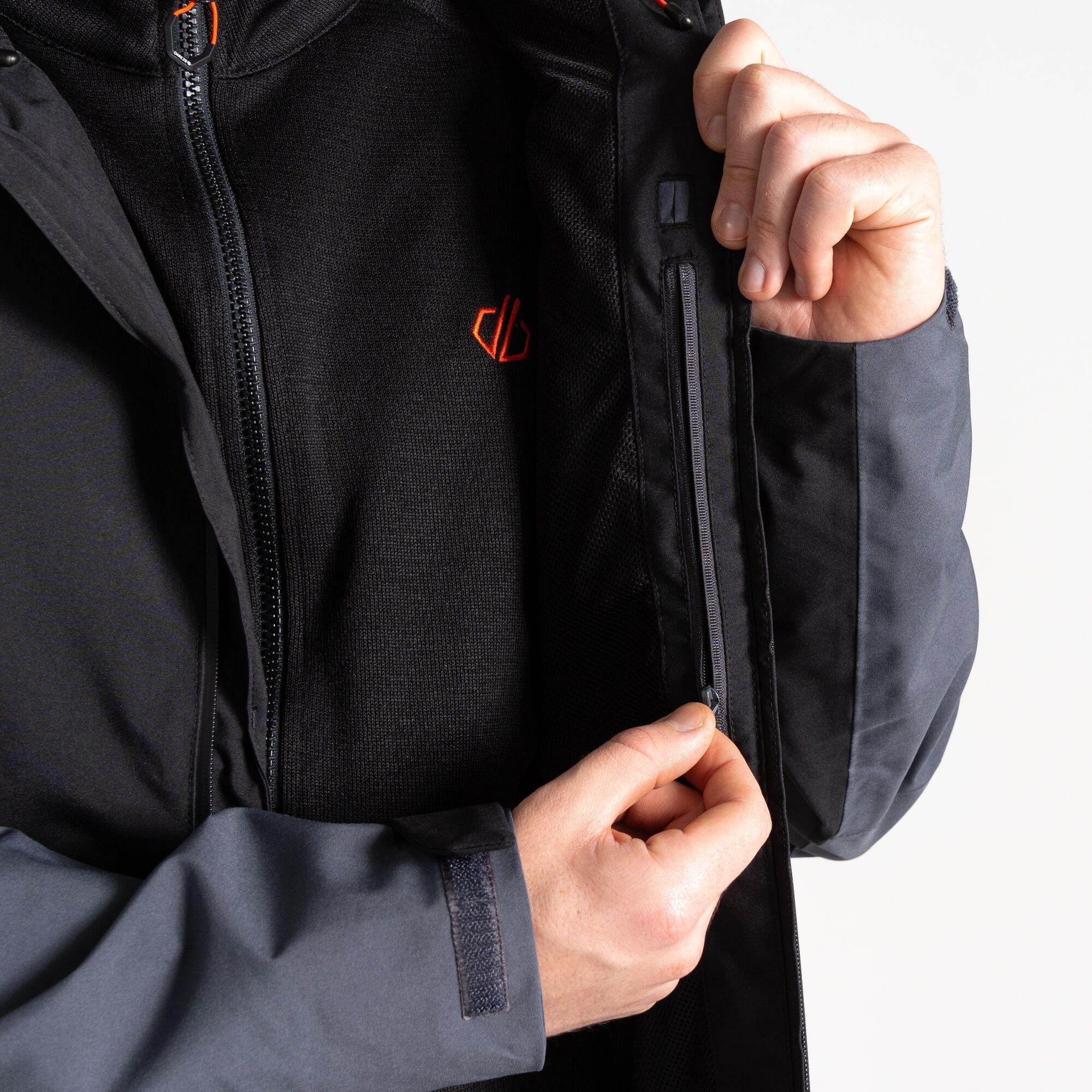 Black/Ebony - Dare 2b - Men's Torrek Recycled Breathable Stretch Windproof Hooded Waterproof Jacket - 9