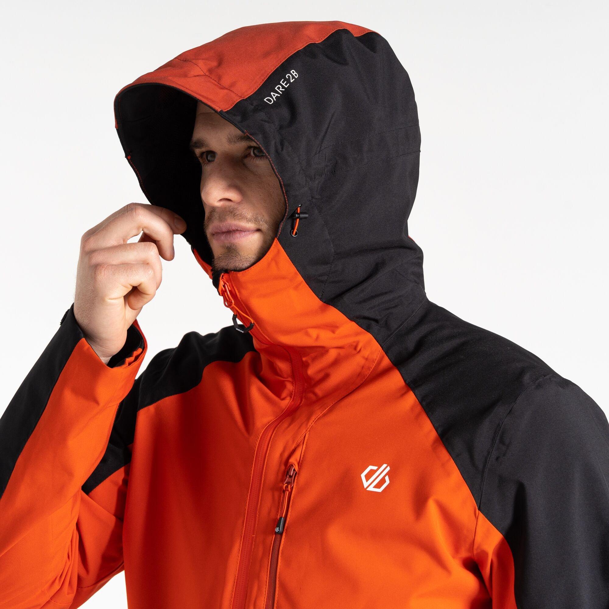 Cinnamon/Black - Dare 2b - Men's Torrek Recycled Breathable Stretch Windproof Hooded Waterproof Jacket - 5