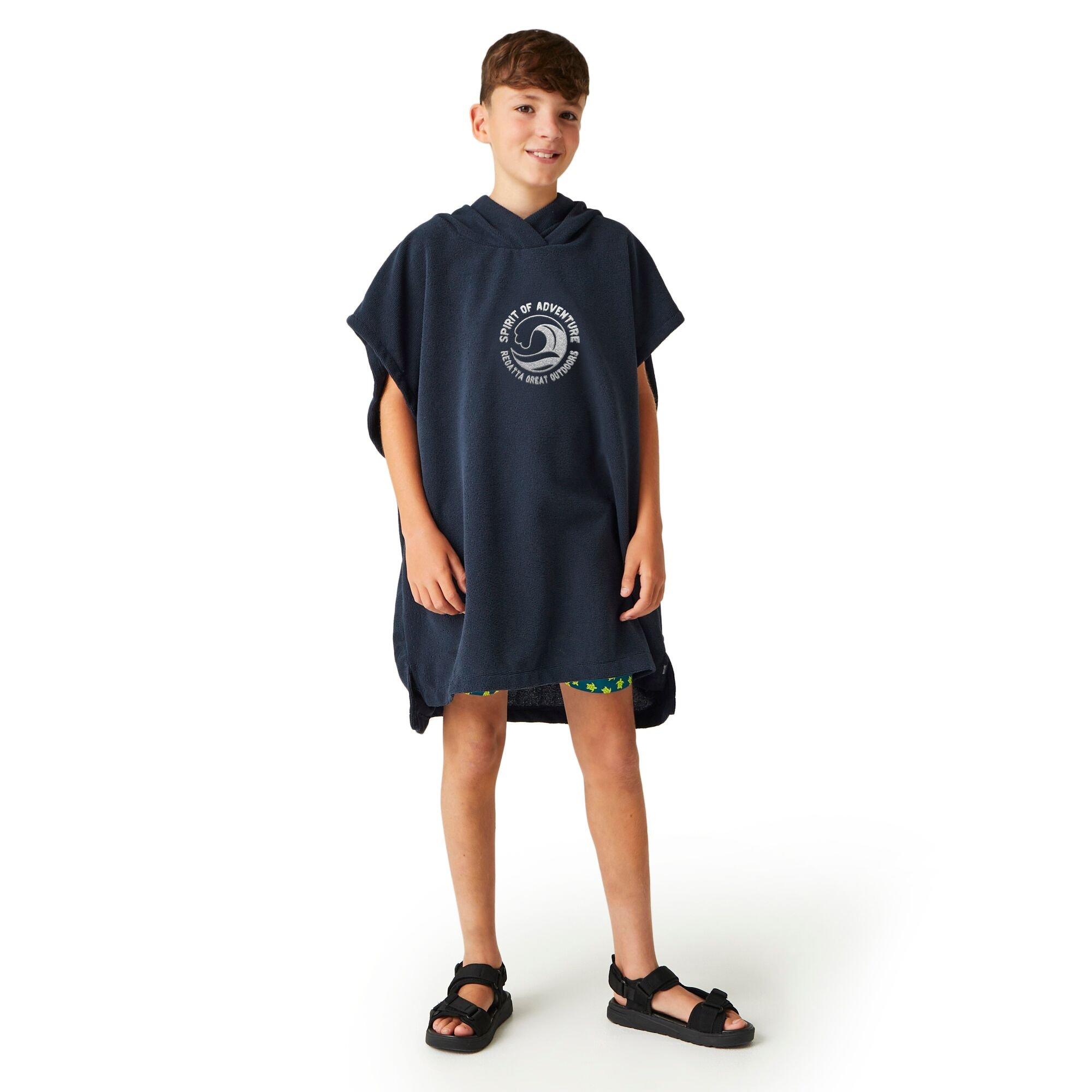 Navy - Regatta - Kids Towel Robe - 2